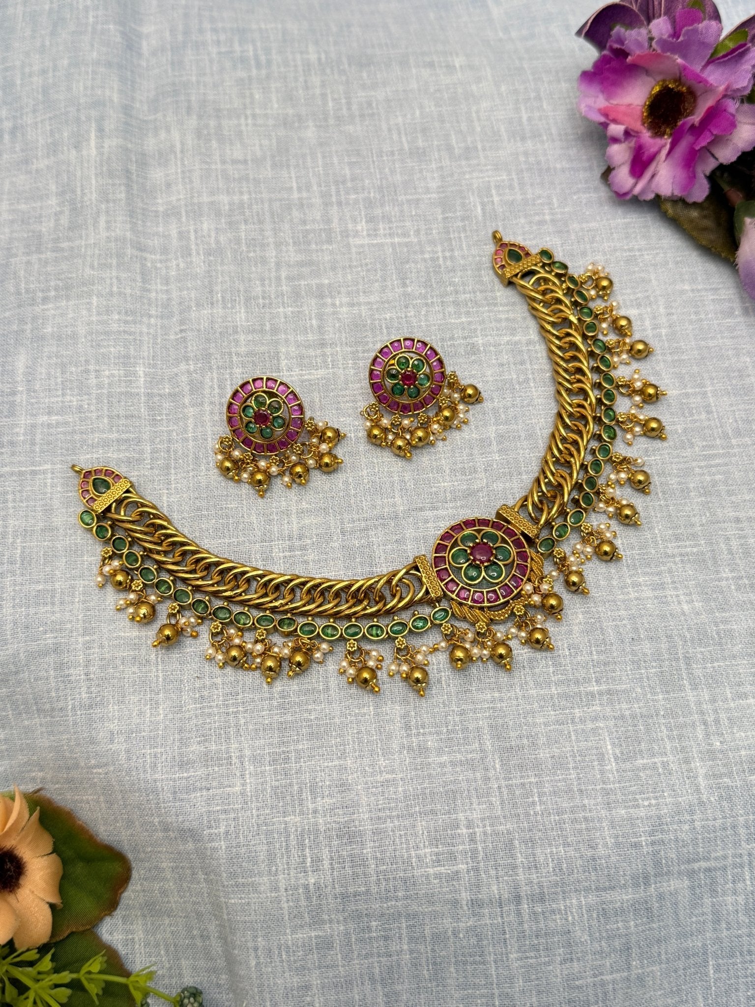 Luxurious Antique Necklace set 558 - Mahilas