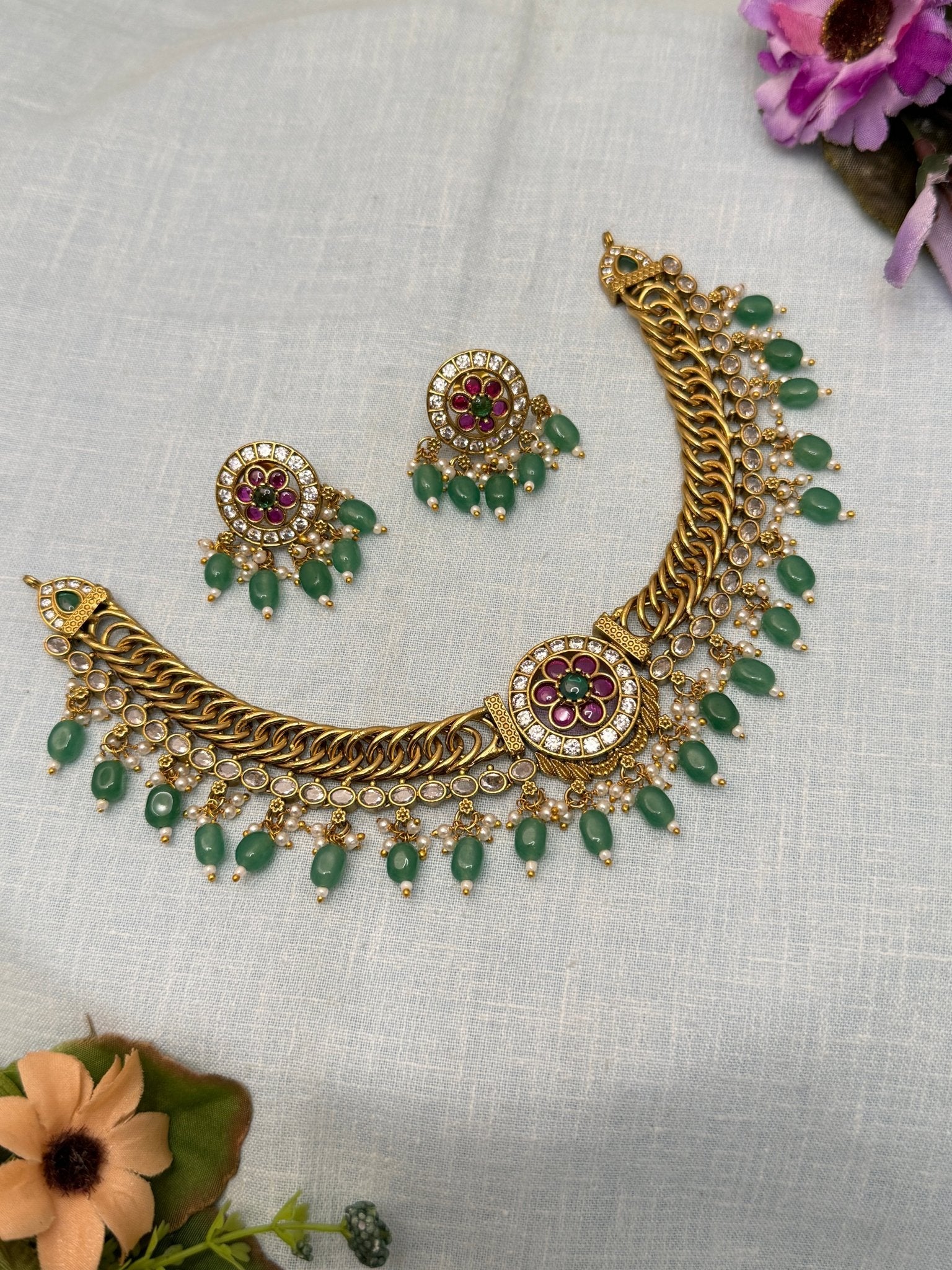 Luxurious Antique Necklace set 563 - Mahilas