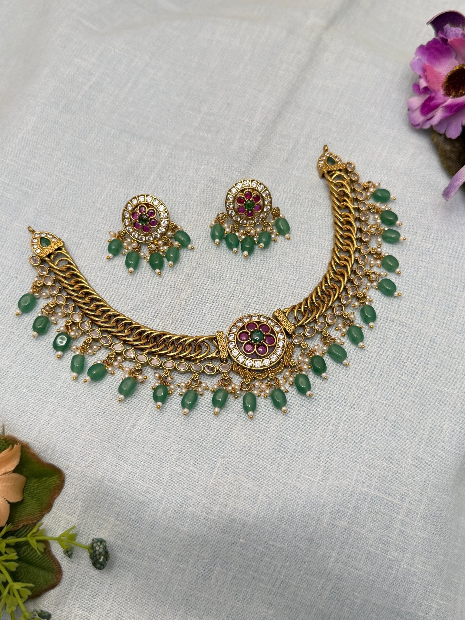 Luxurious Antique Necklace set 563 - Mahilas