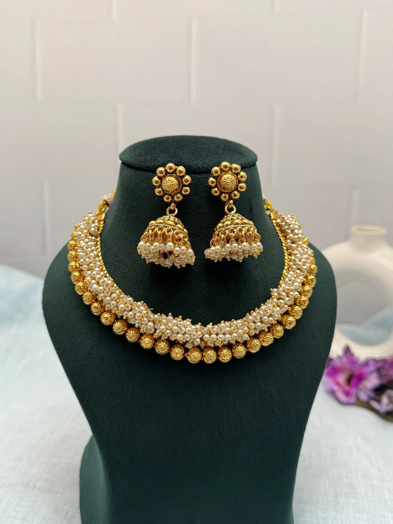 Luxurious Antique Necklace Set 649 - Mahilas