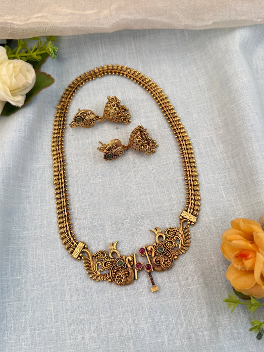 Luxurious Antique Screw Type Necklace Set 909 - Mahilas