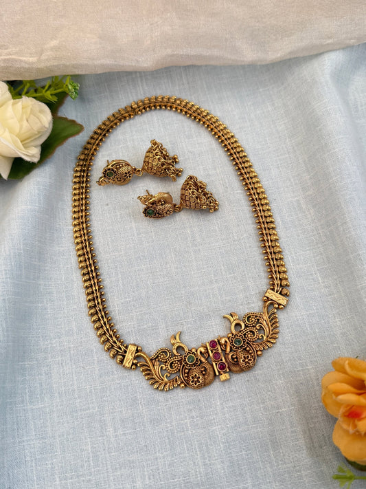 Luxurious Antique Screw Type Necklace Set 909 - Mahilas