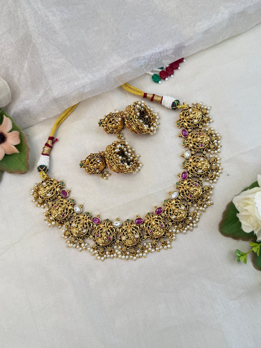 Luxurious Antique Short Necklace Set 894 - Mahilas