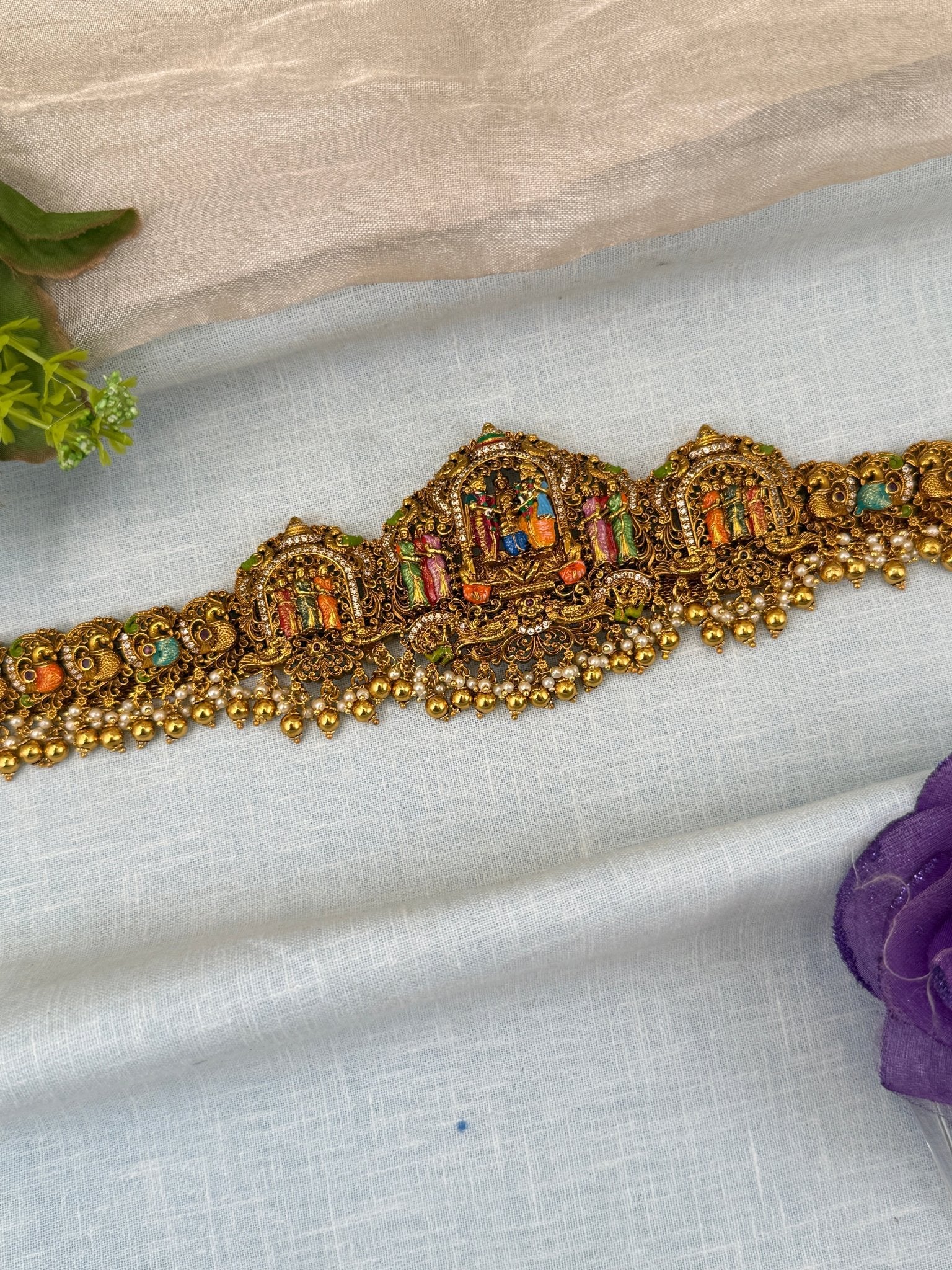 Luxurious Antique Srinivasa Kalyana Vaddanam Chain Type 7262 - Mahilas