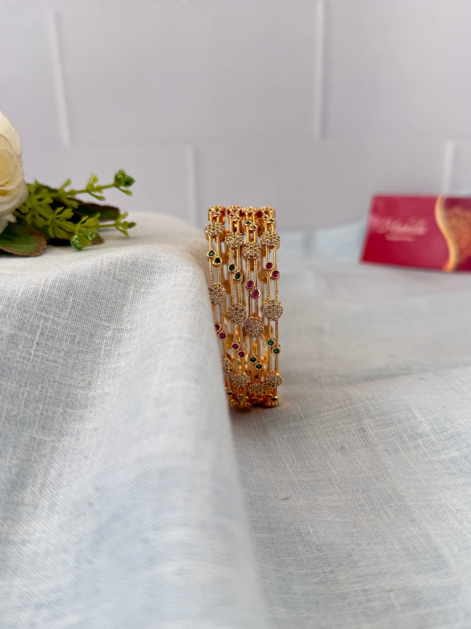 Luxurious Antique Stone Bangles 7201 - Mahilas