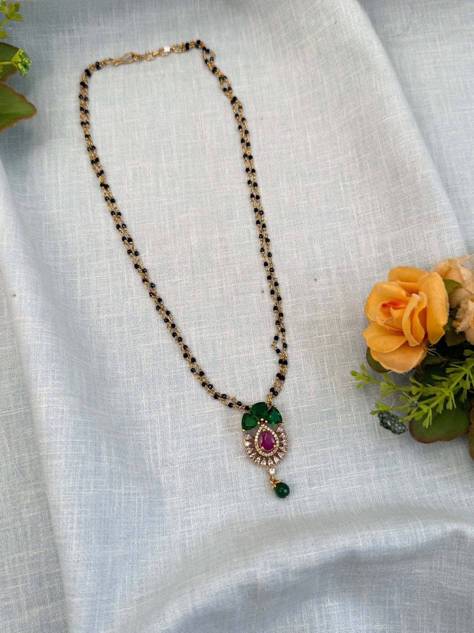 Luxurious Antique Stone Mangalsutra Chain 967 - Mahilas