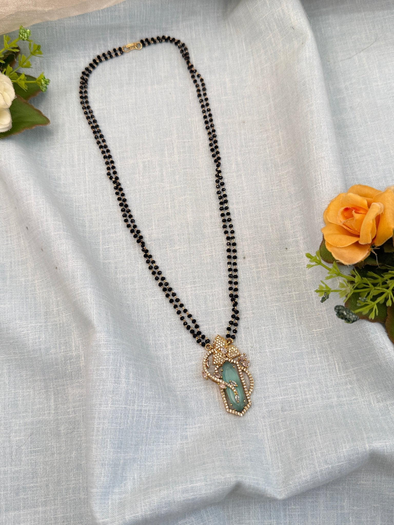 Luxurious Antique Stone Mangalsutra Chain 971 - Mahilas