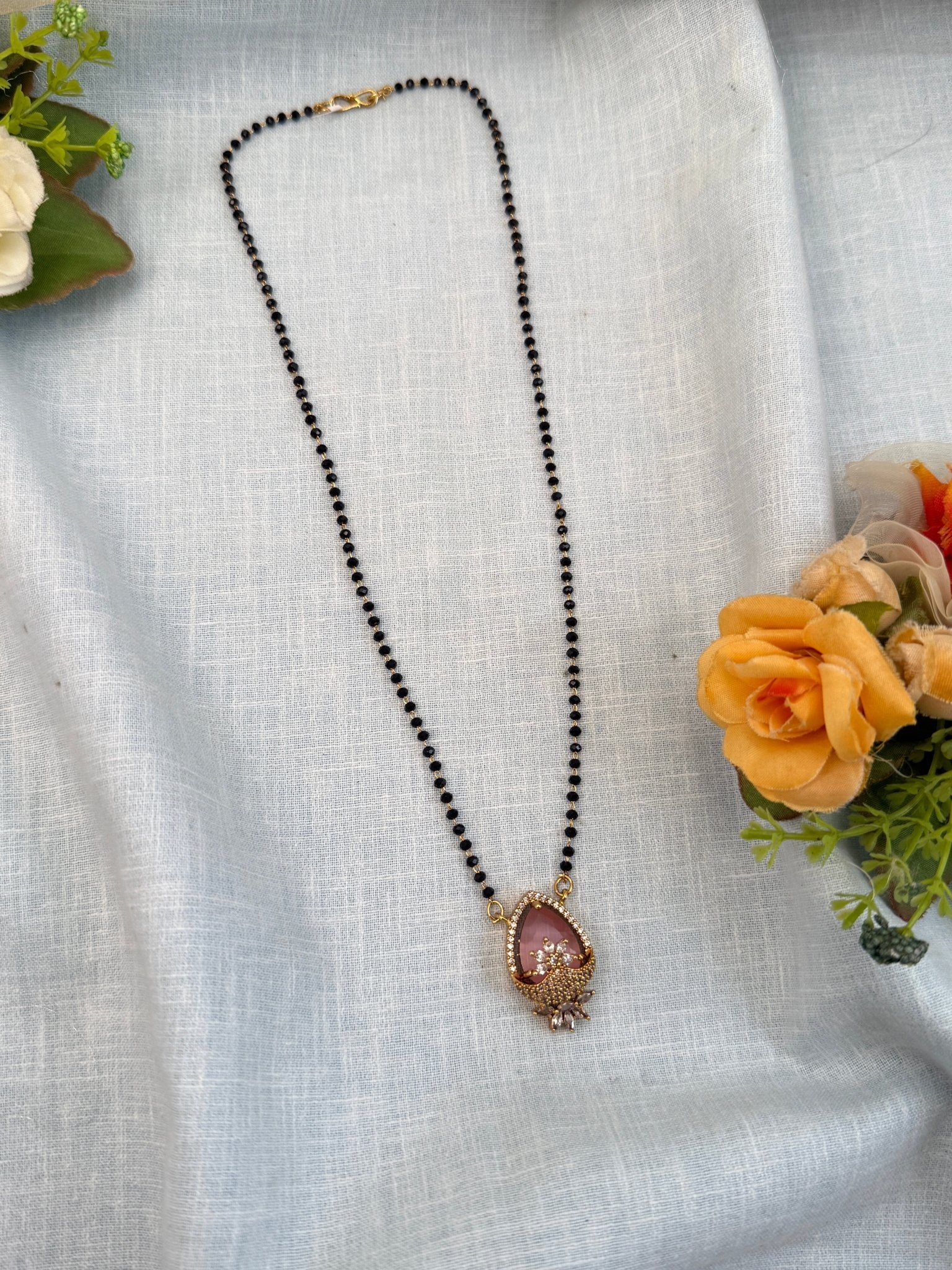 Luxurious Antique Stone Mangalsutra Chain 973 - Mahilas