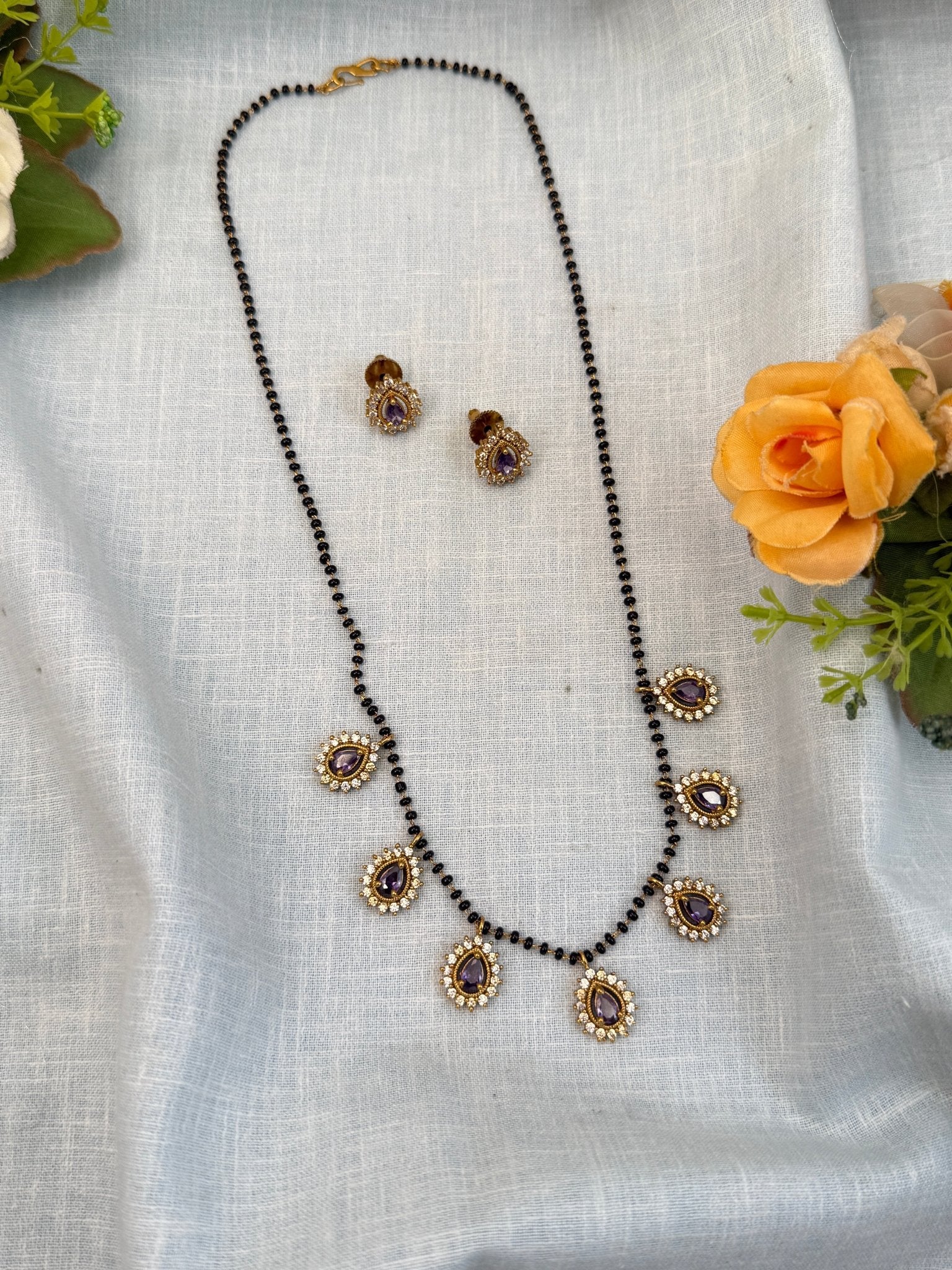 Luxurious Antique Stone Mangalsutra Chain 974 - Mahilas