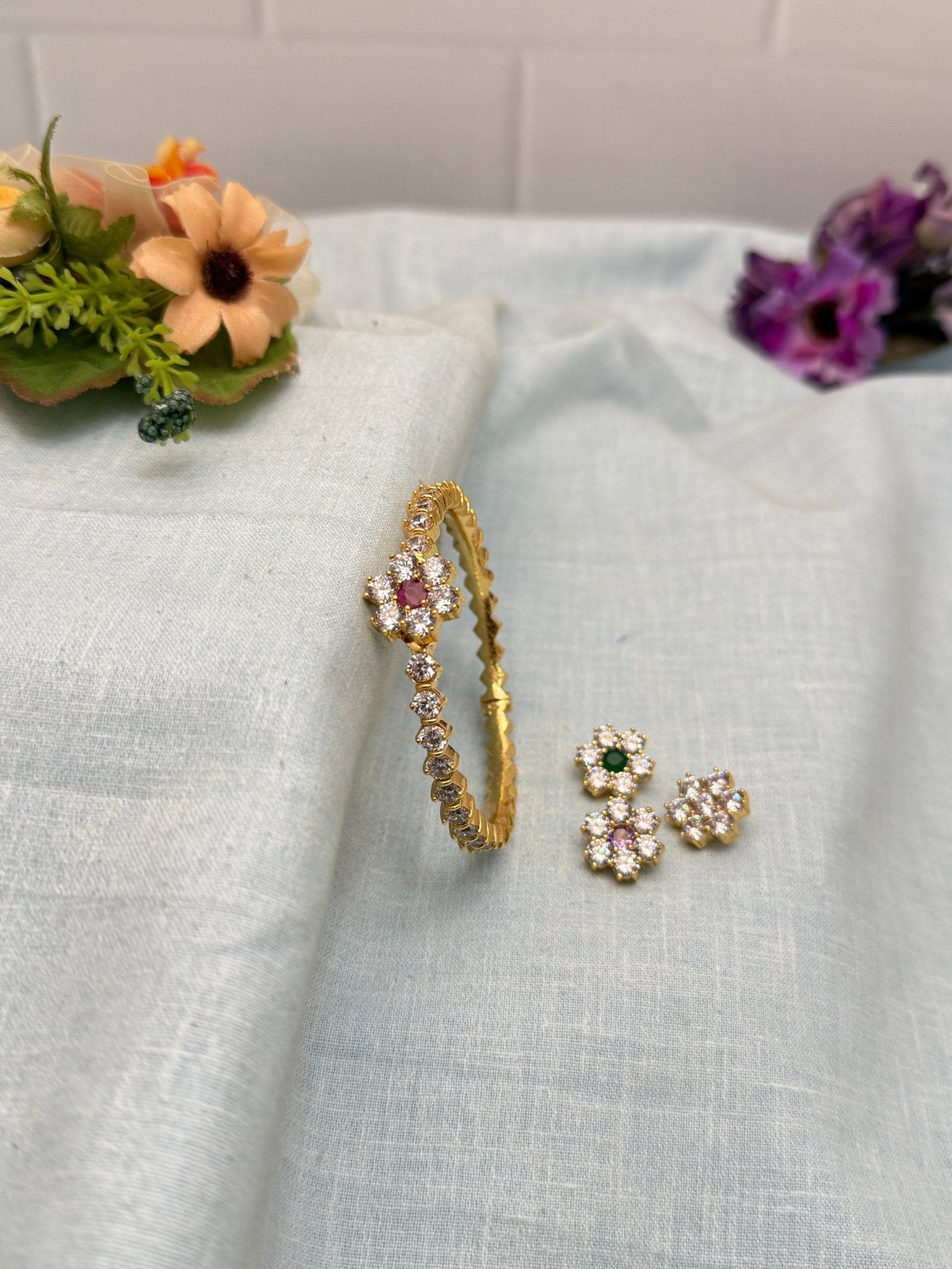 Luxurious Changeable Stone Bracelet Bangles 6958 - Mahilas