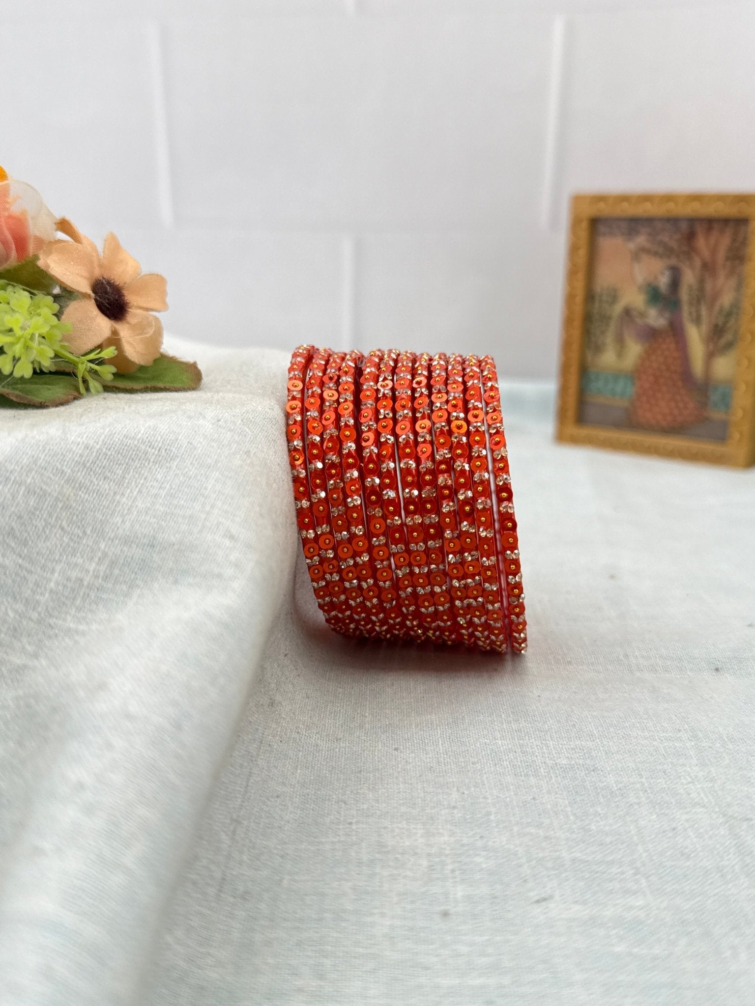Luxurious Coin Design Glass Bangles 3475 - Make your own box - Mahilas