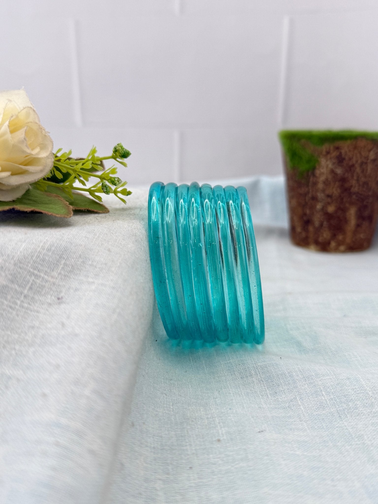 Luxurious Design New Plain Jelly Glass Bangles 3470 - Make your own box - Mahilas