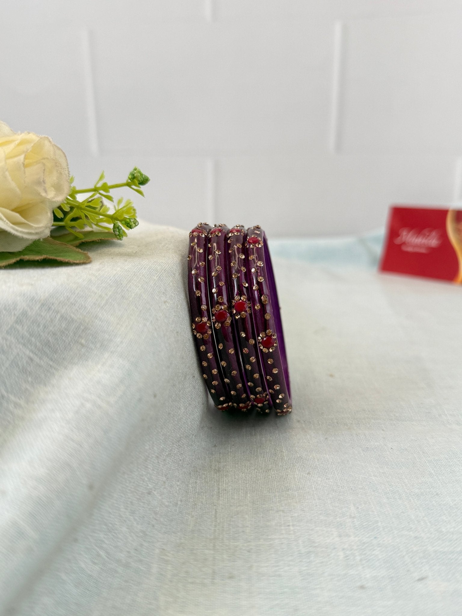 Luxurious Evara Design Kada Glass Bangles 3478 - Make your own box - Mahilas