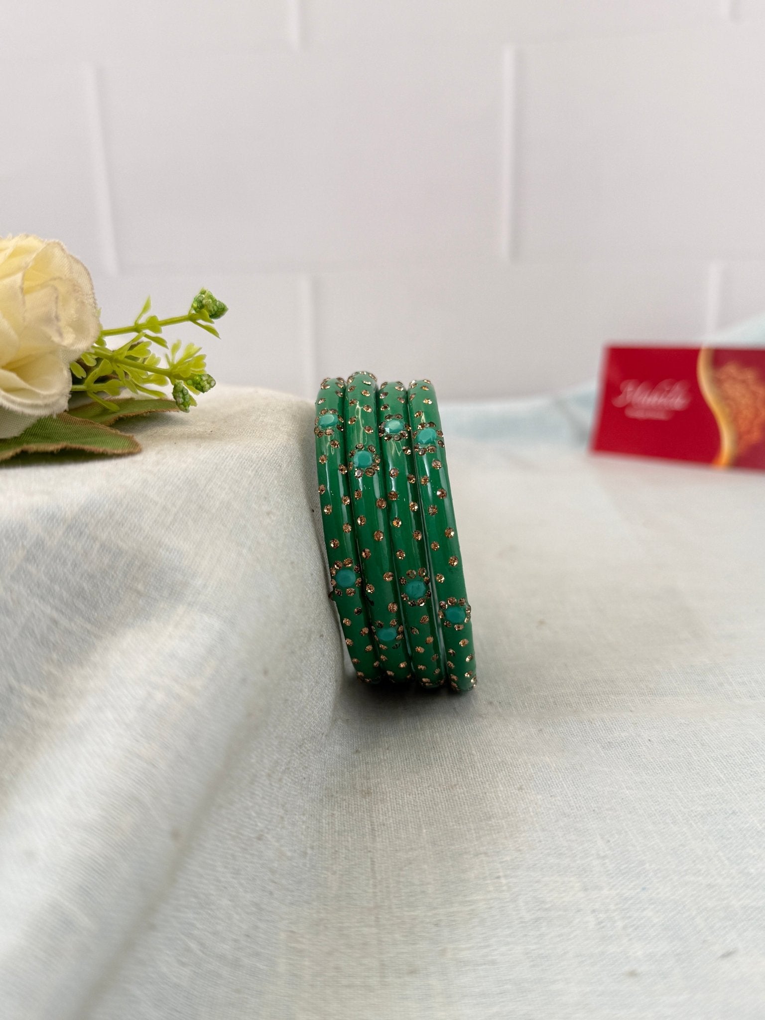 Luxurious Evara Design Kada Glass Bangles 3478 - Make your own box - Mahilas