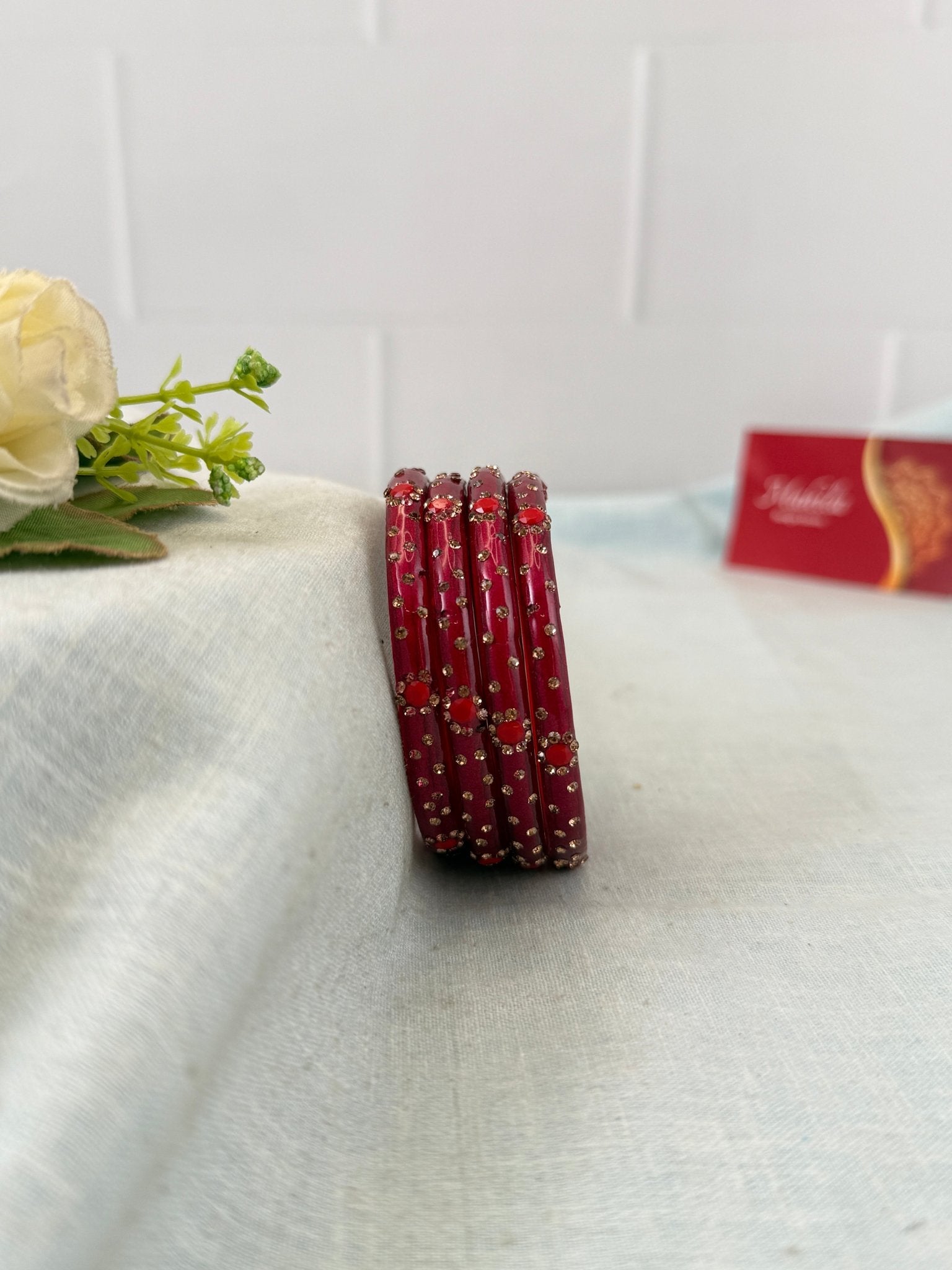 Luxurious Evara Design Kada Glass Bangles 3478 - Make your own box - Mahilas
