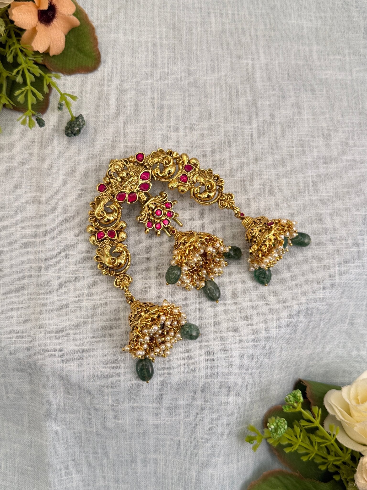 Luxurious Jadau Kundan Aech Jadebelle 268 - Mahilas