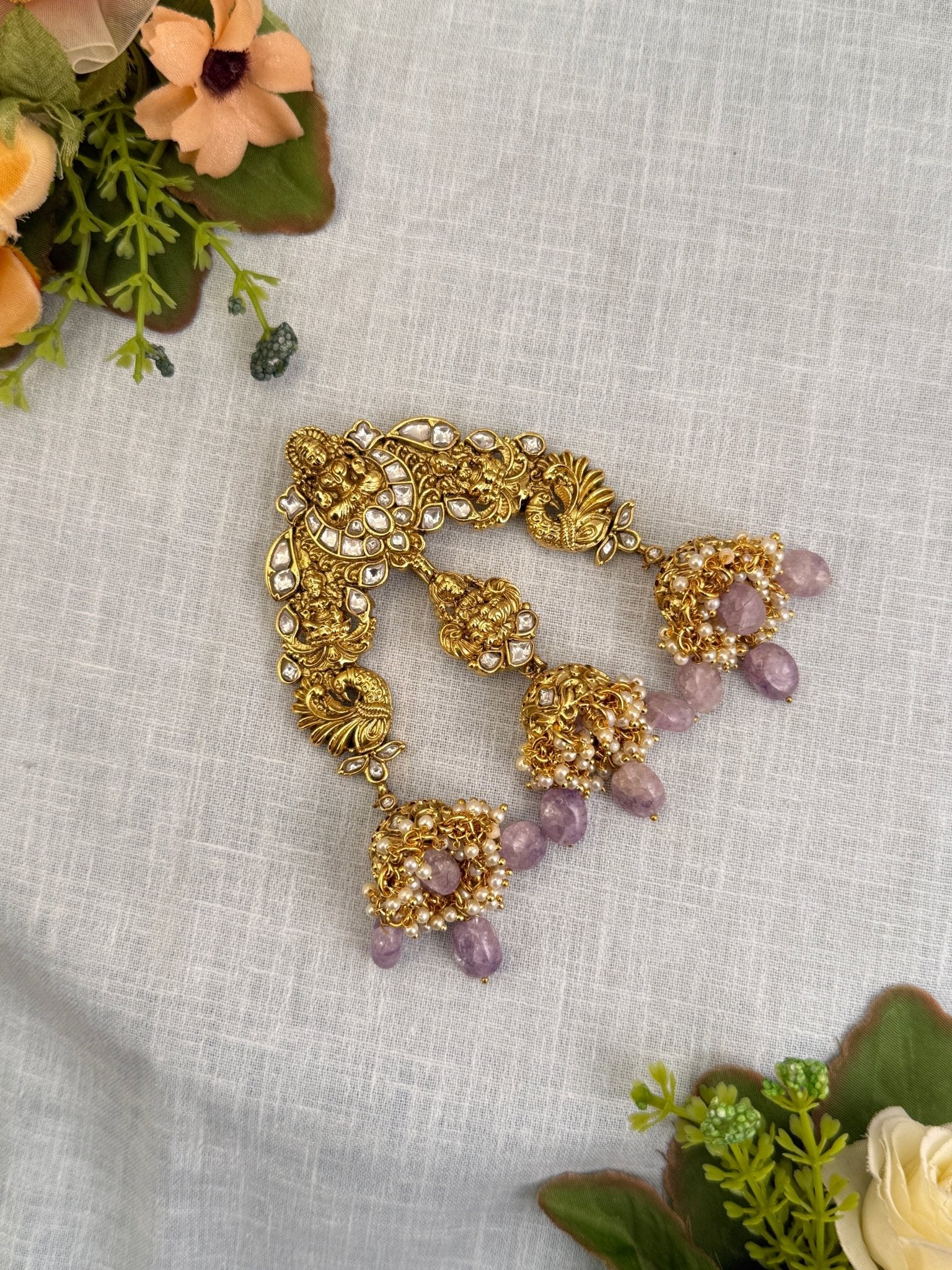 Luxurious Jadau Kundan Arch Jadebille 273 - Mahilas