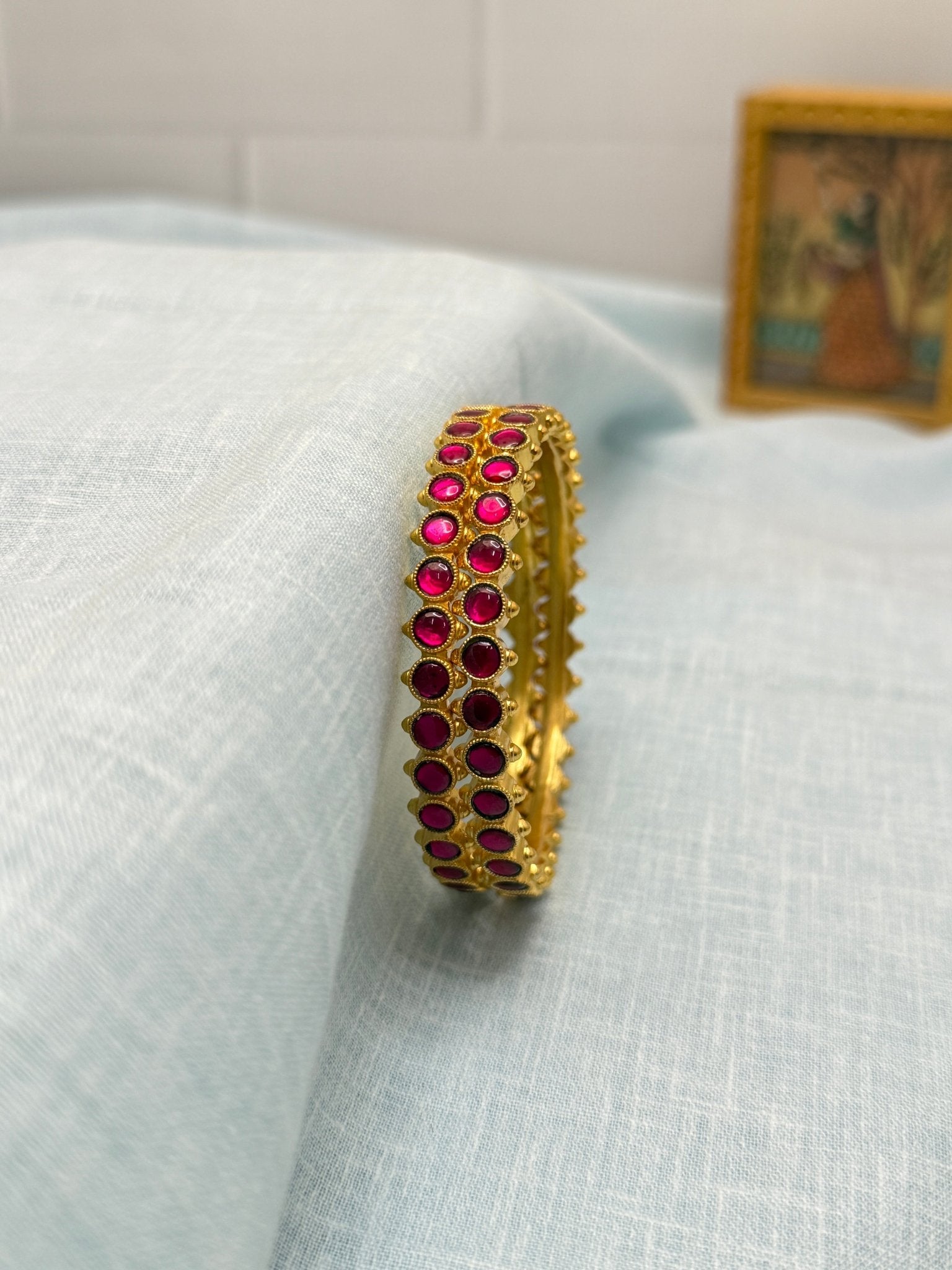 Luxurious Jadau Kundan Bangles 1138 - Mahilas