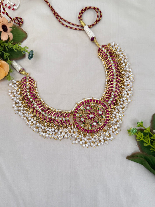 Luxurious Jadau Kundan Choker Necklace 553 - Mahilas