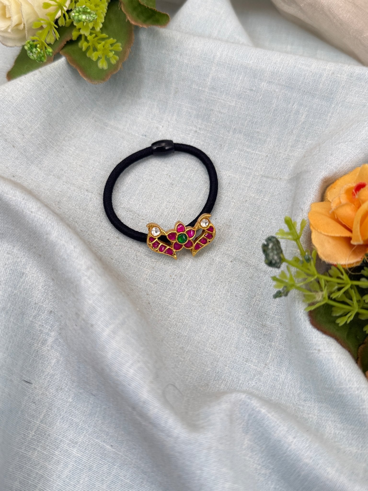 Luxurious Jadau Kundan Hair Tie Band 003 - Mahilas