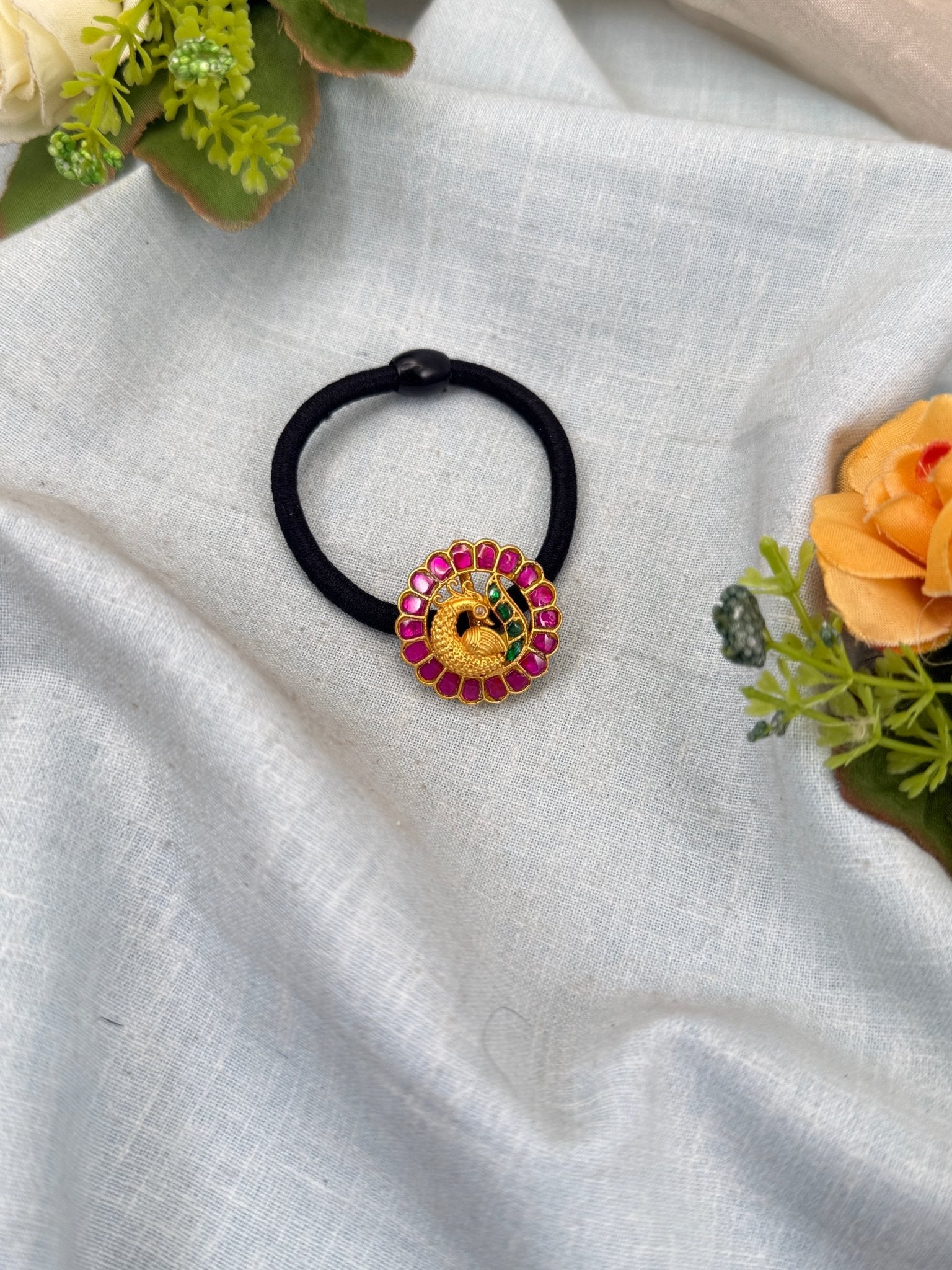 Luxurious Jadau Kundan Hair Tie Band 004 - Mahilas