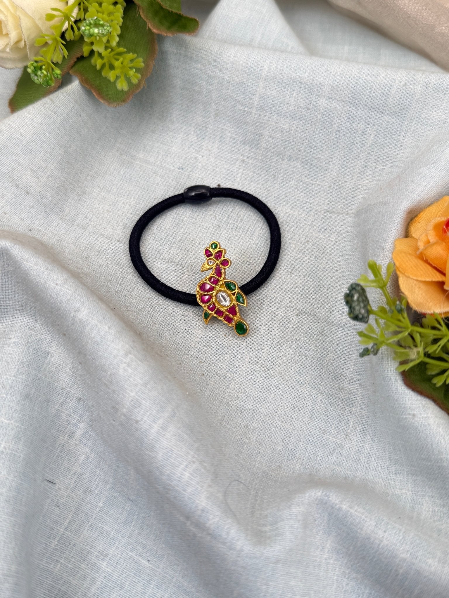 Luxurious Jadau Kundan Hair Tie Band 005 - Mahilas