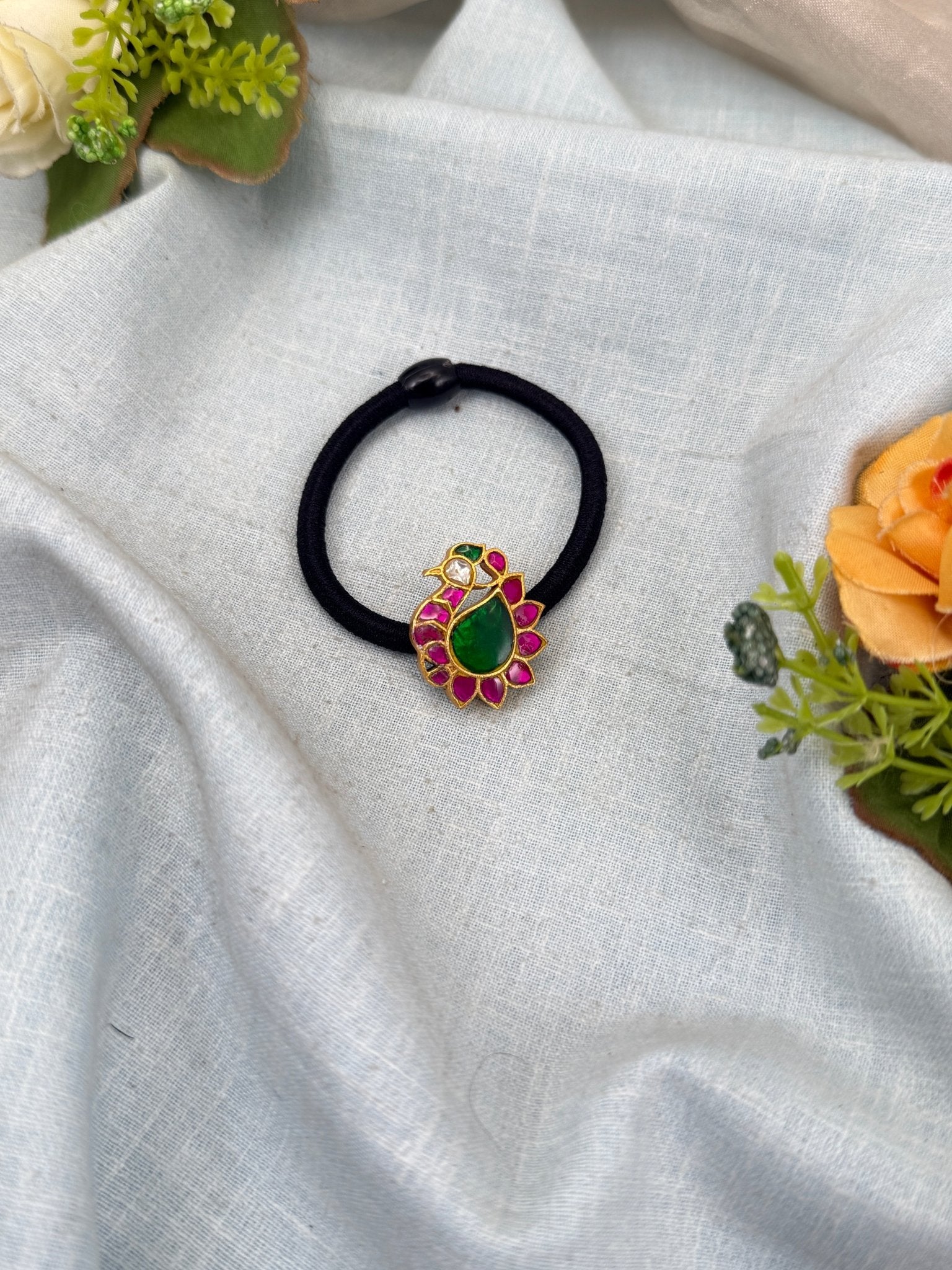 Luxurious Jadau Kundan Hair Tie Band 007 - Mahilas