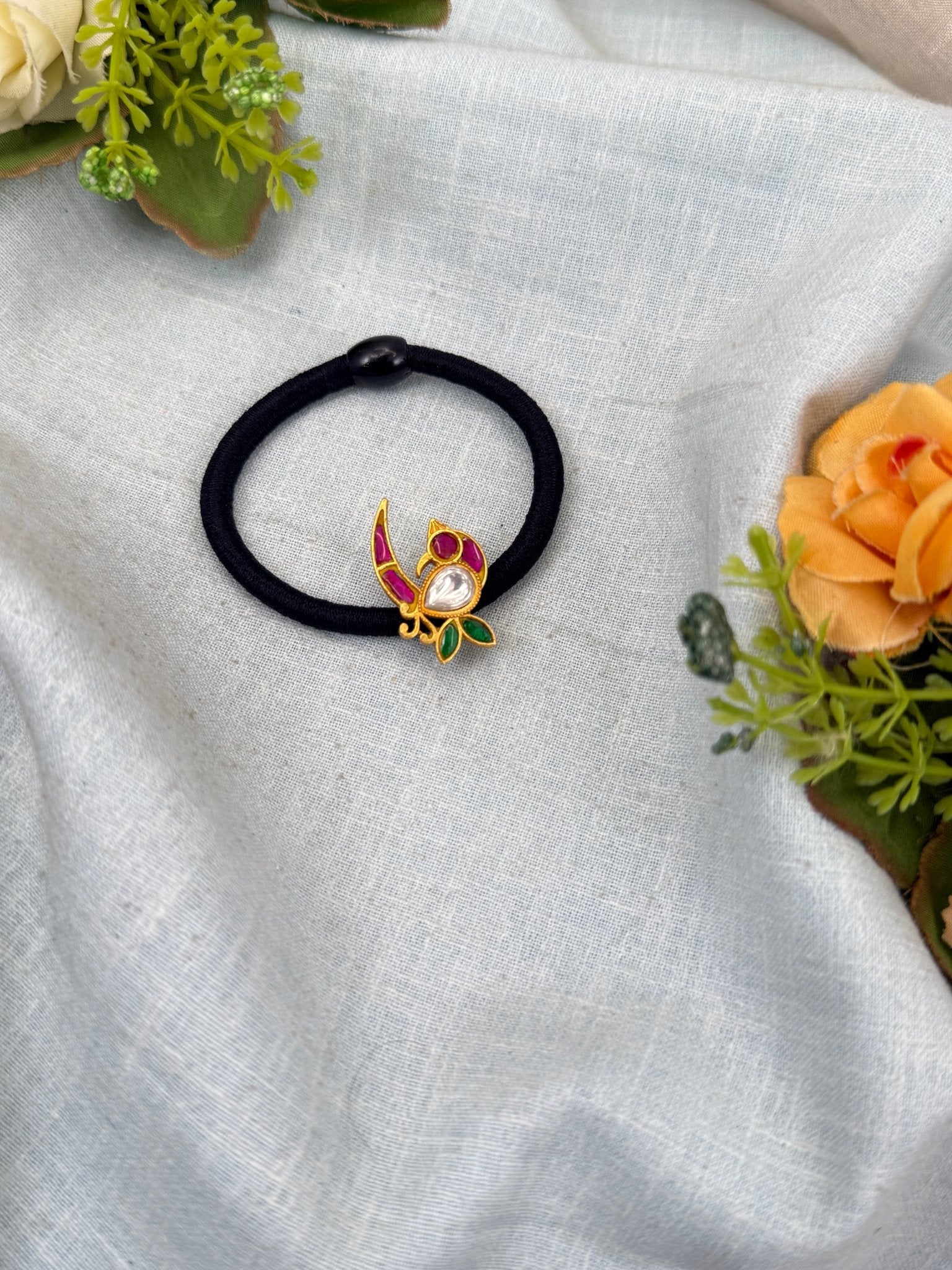 Luxurious Jadau Kundan Hair Tie Band 015 - Mahilas