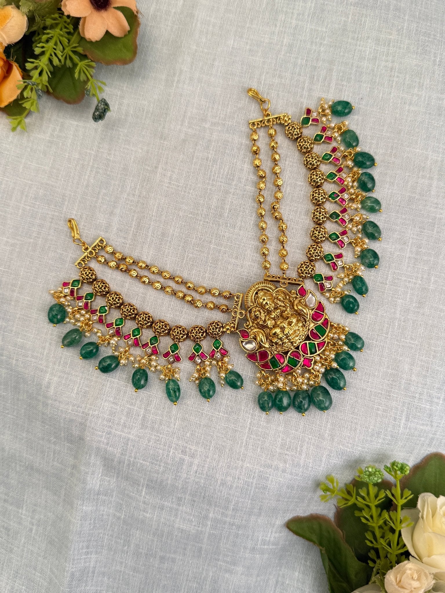 Luxurious Jadau Kundan Jadebelle With Maatal 281 - Mahilas