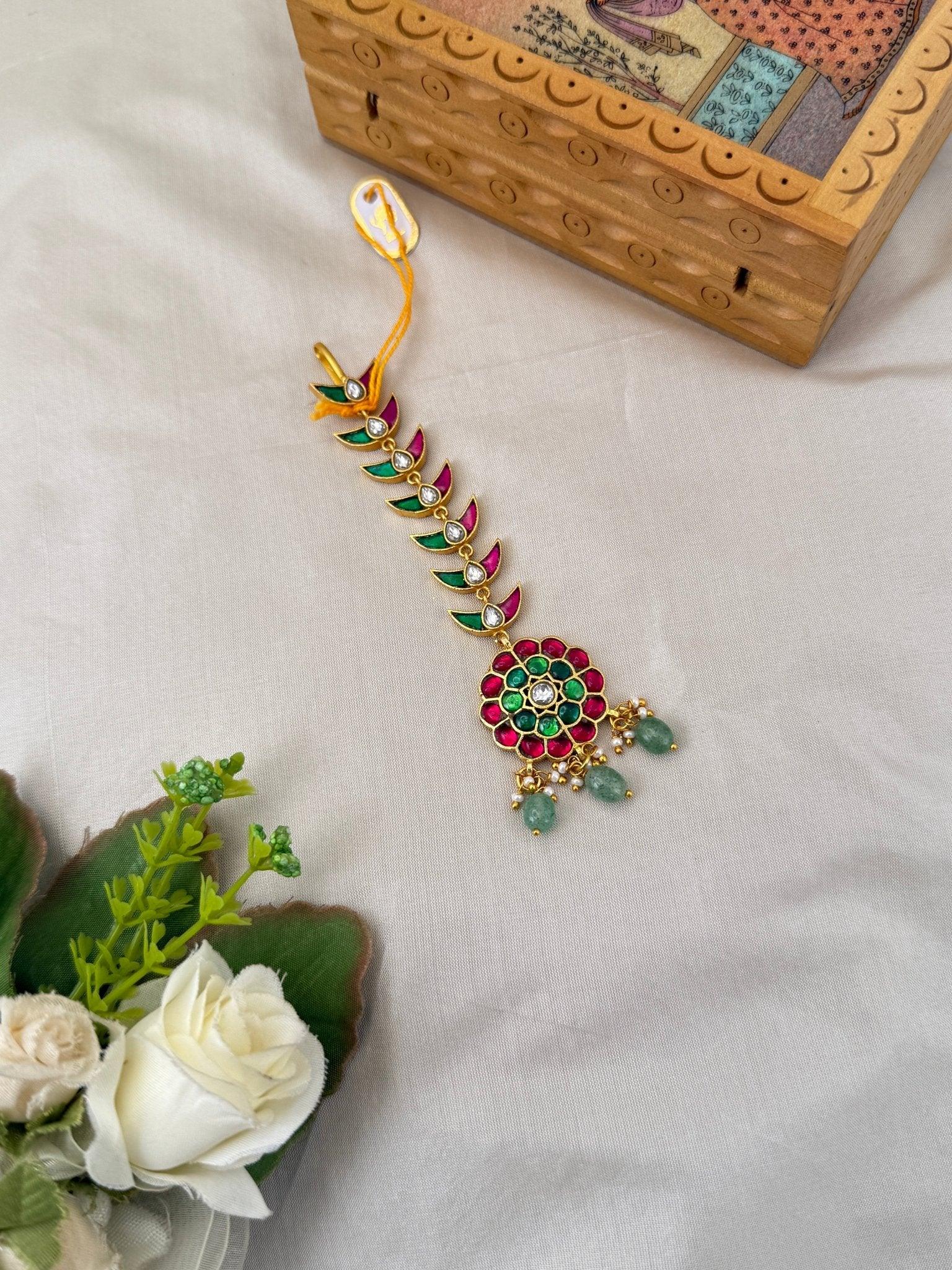 Luxurious Jadau Kundan Maang Tikka 4330 - Mahilas