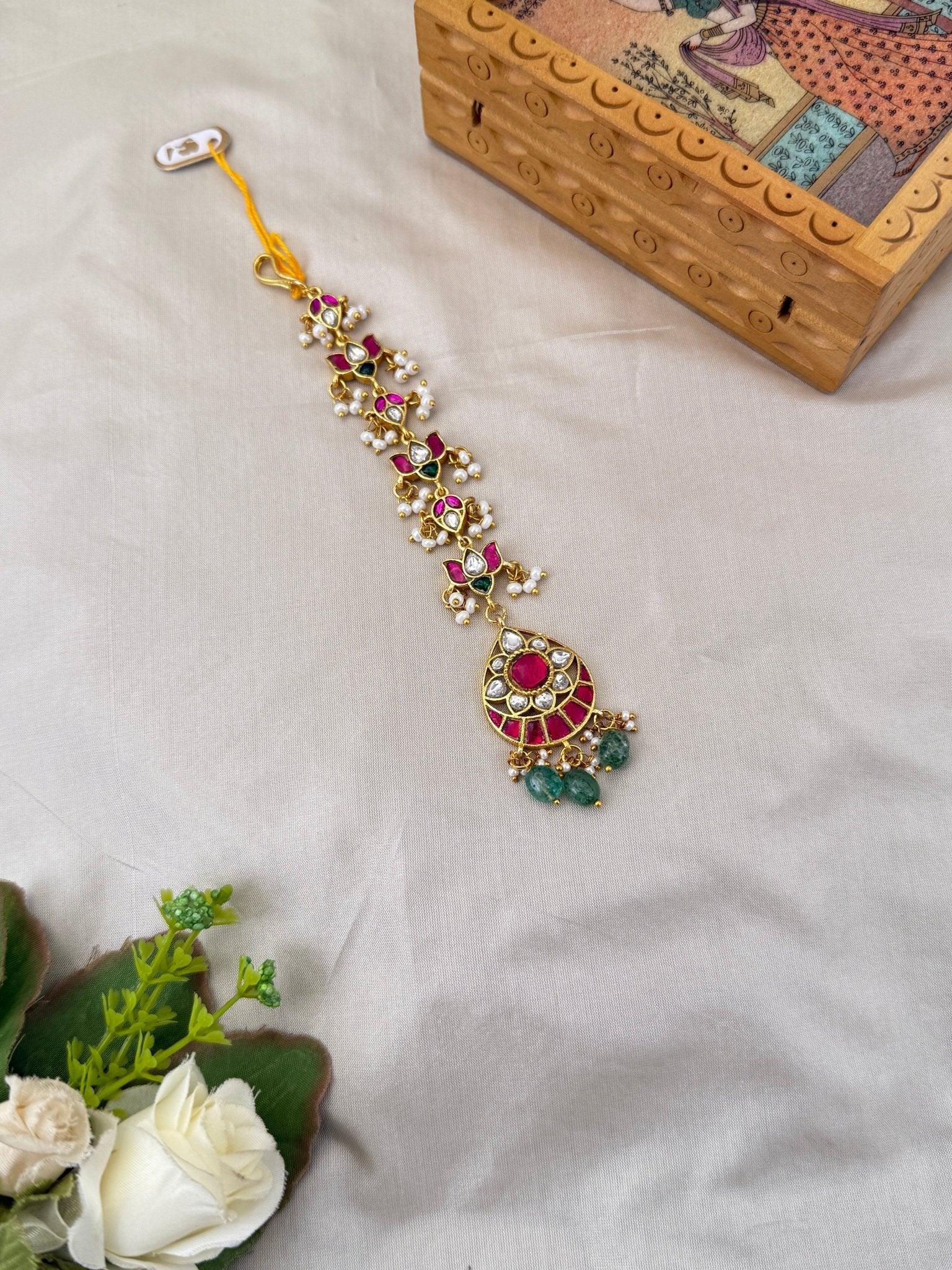 Luxurious Jadau Kundan Maang Tikka 4331 - Mahilas