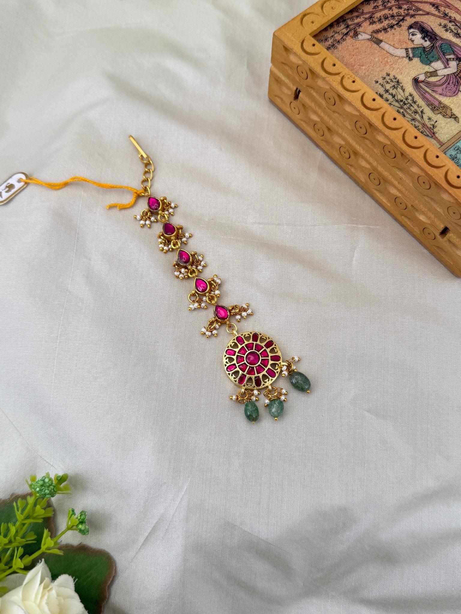 Luxurious Jadau Kundan Maang Tikka 4334 - Mahilas