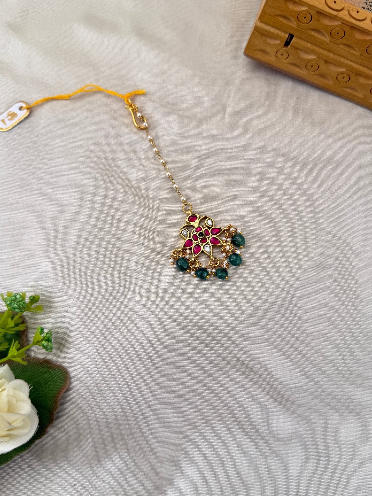 Luxurious Jadau Kundan Maang Tikka 4338 - Mahilas