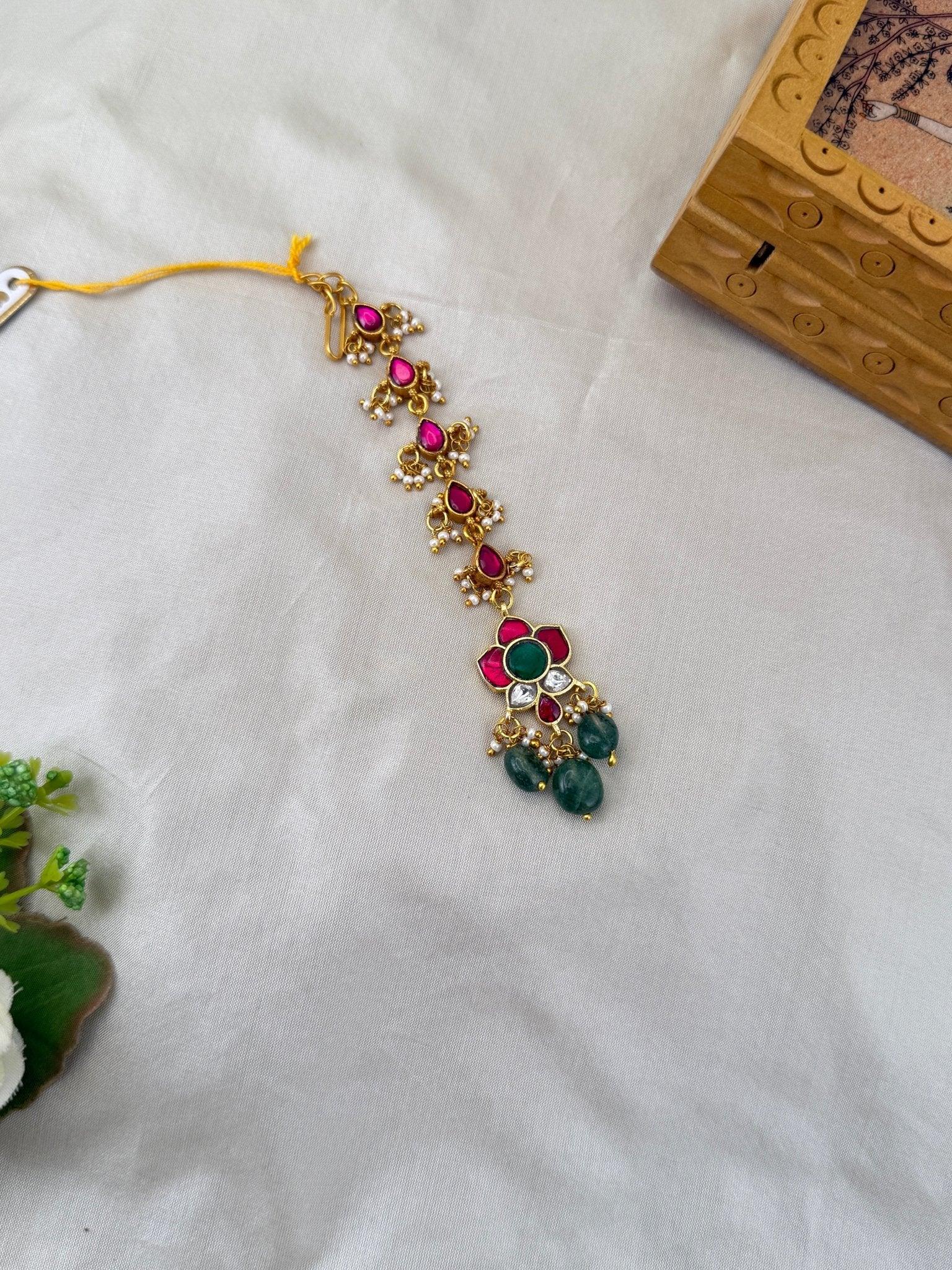 Luxurious Jadau Kundan Maang Tikka 4339 - Mahilas