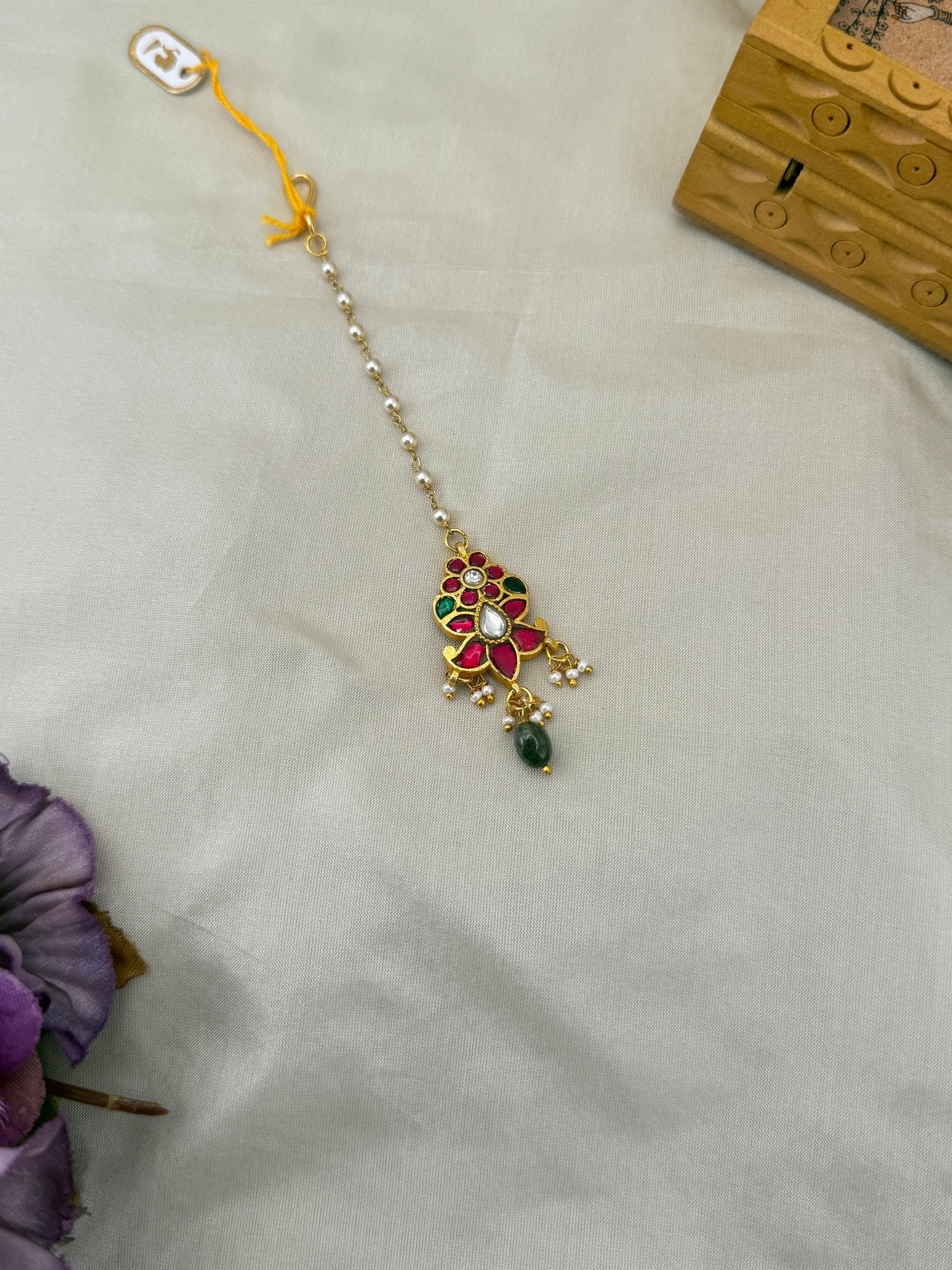 Luxurious Jadau Kundan Maang Tikka 4346 - Mahilas