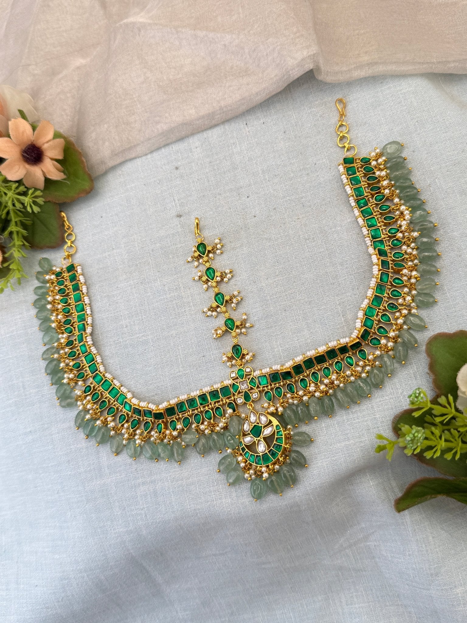 Luxurious Jadau Kundan Mathapatti Maang Tikka 587 - Mahilas