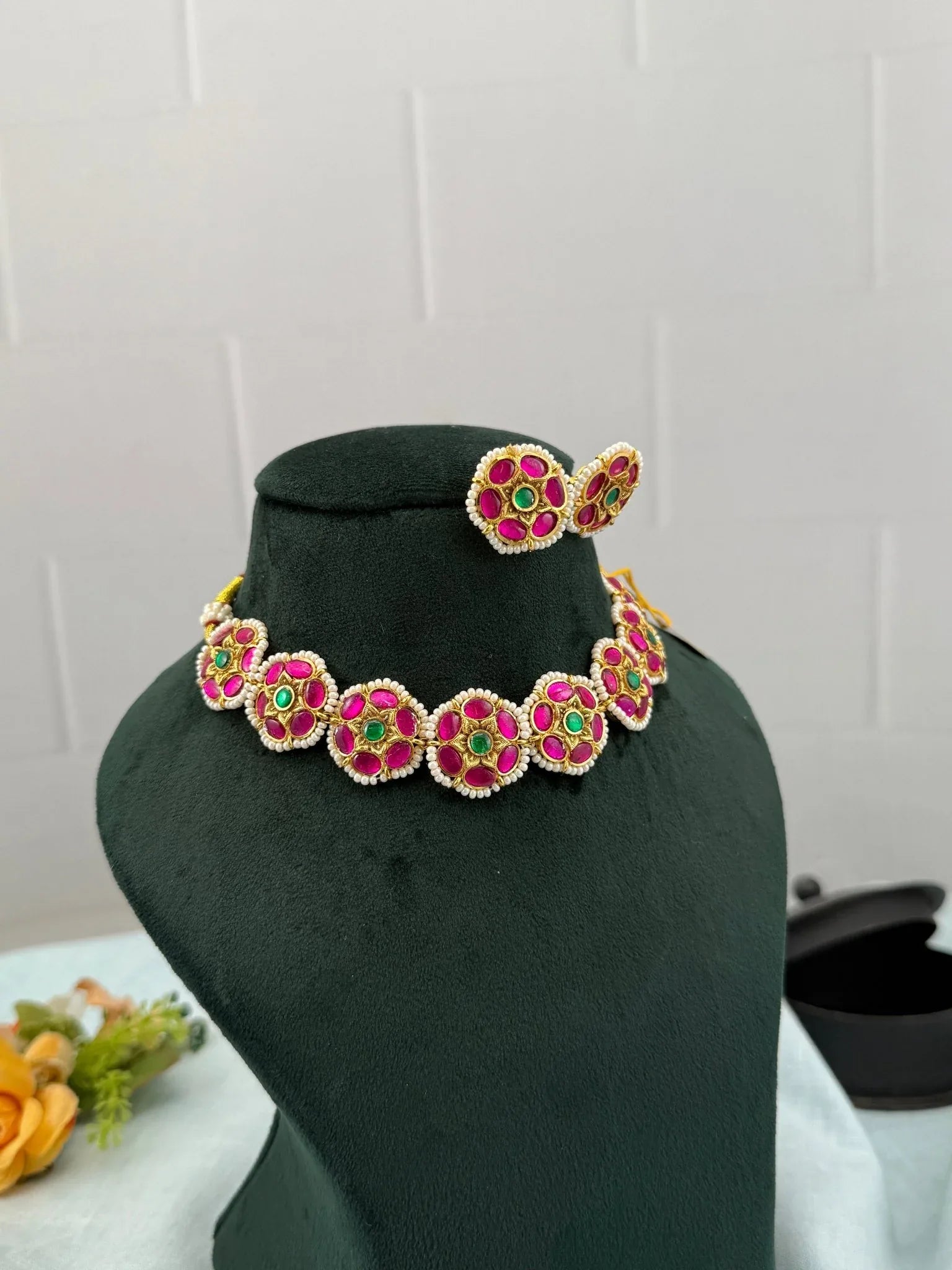 Luxurious Jadau Kundan Necklace Set 533 - Mahilas