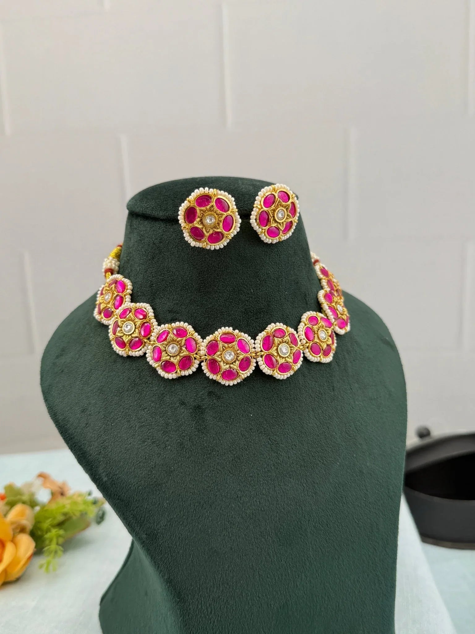 Luxurious Jadau Kundan Necklace Set 534 - Mahilas
