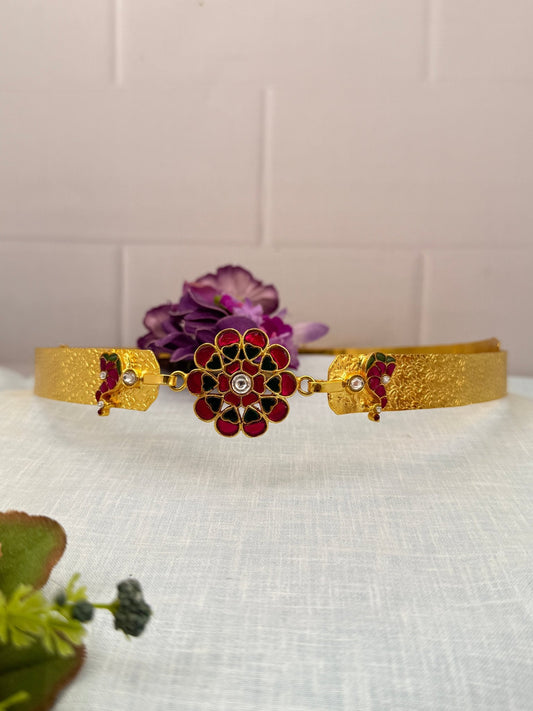 Luxurious Jadau Kundan Pendant Vaddanam Kamarbandh 7075 - Mahilas