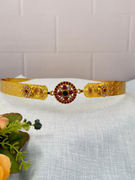 Luxurious Jadau Kundan Pendant Vaddanam Kamarbandh 7078 - Mahilas