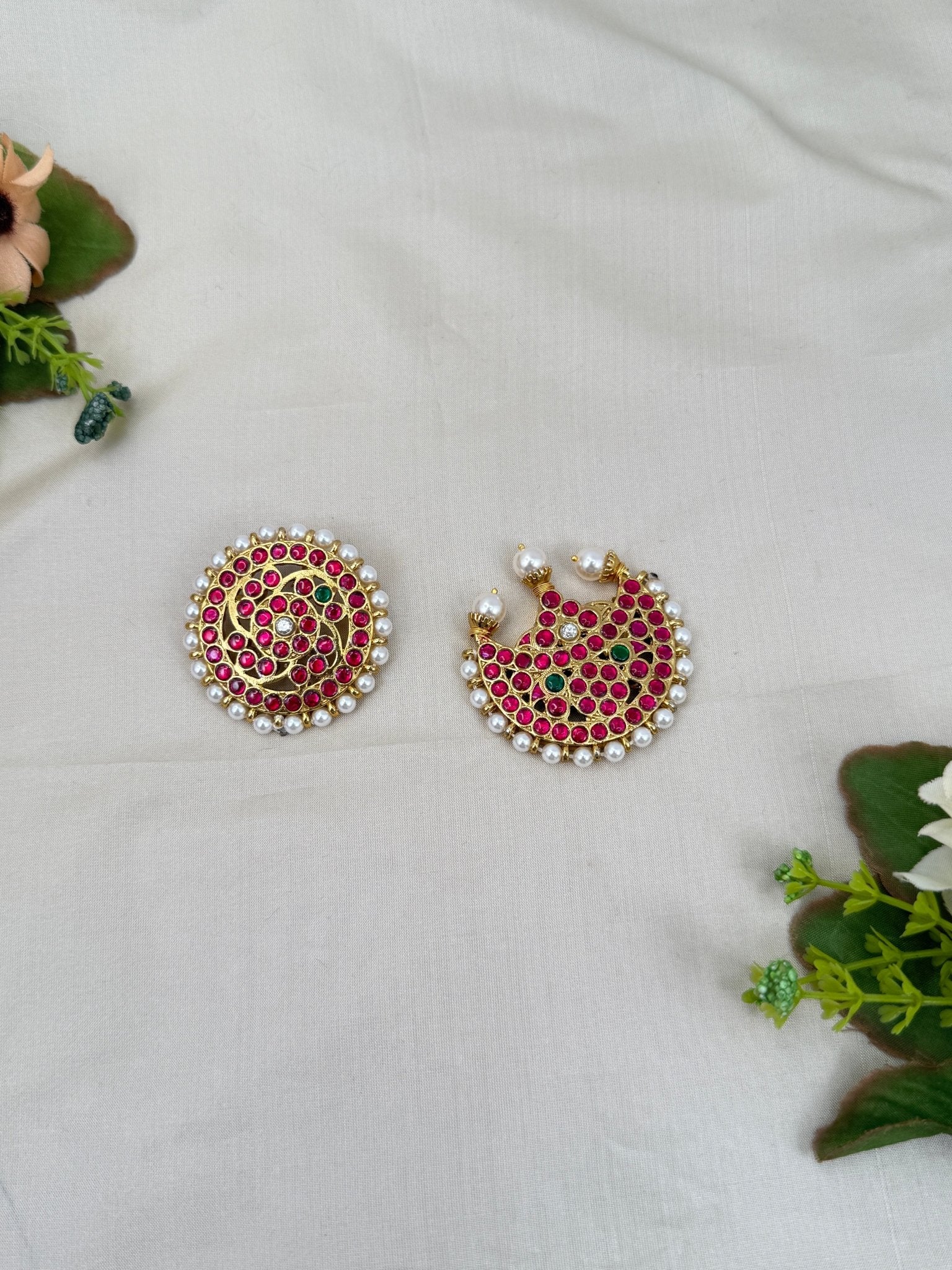 Luxurious Jadau Kundan Surya Chandra Bille 315 - Mahilas