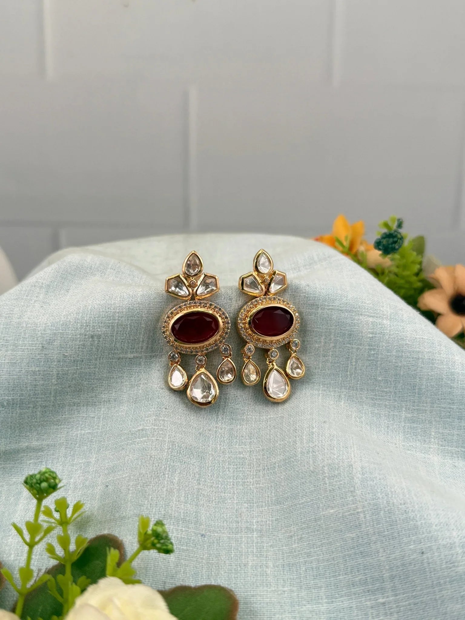 Luxurious Kundan Earring 0185 - Mahilas