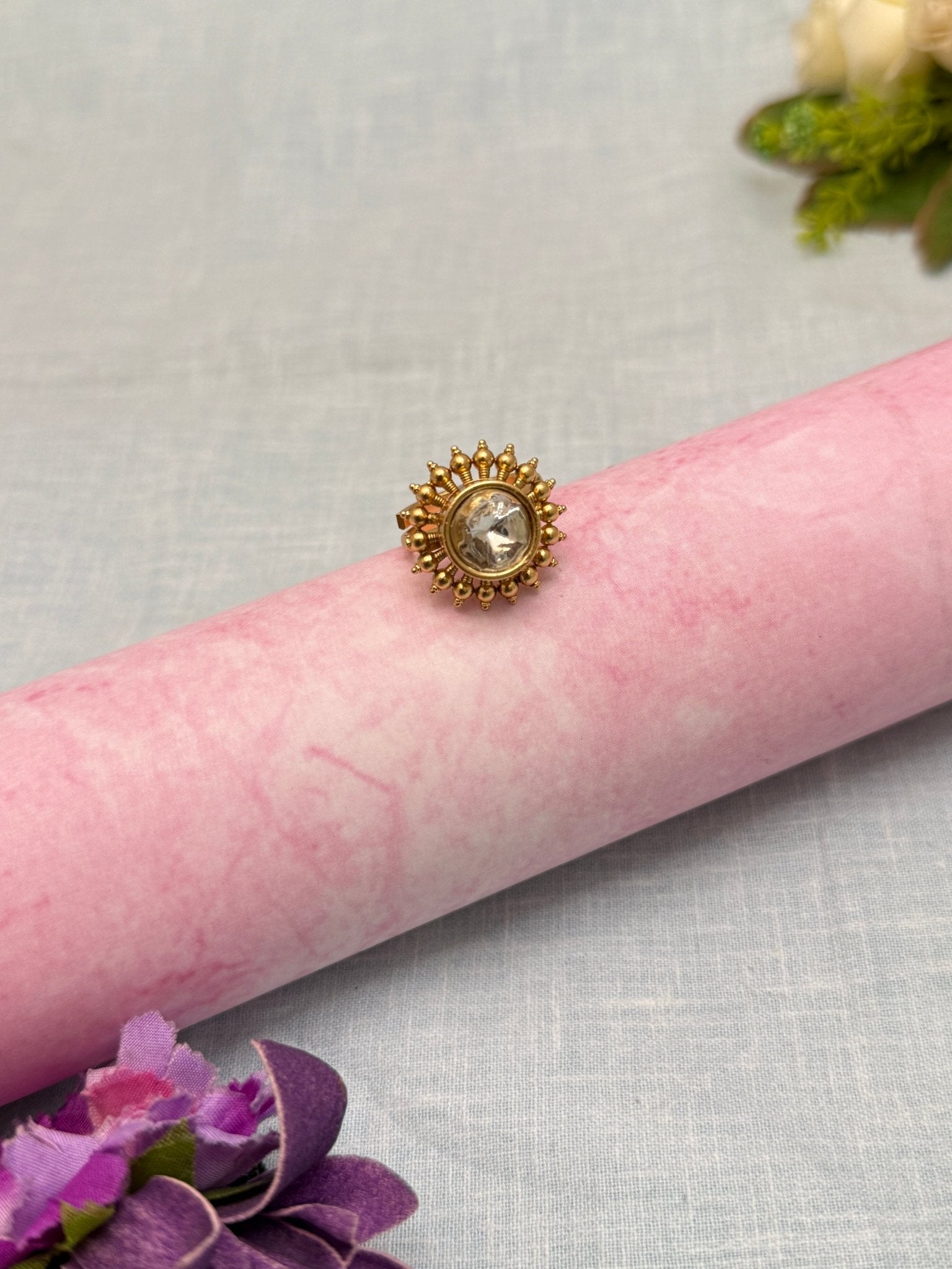 Luxurious Kundan Finger Ring 217 - Mahilas