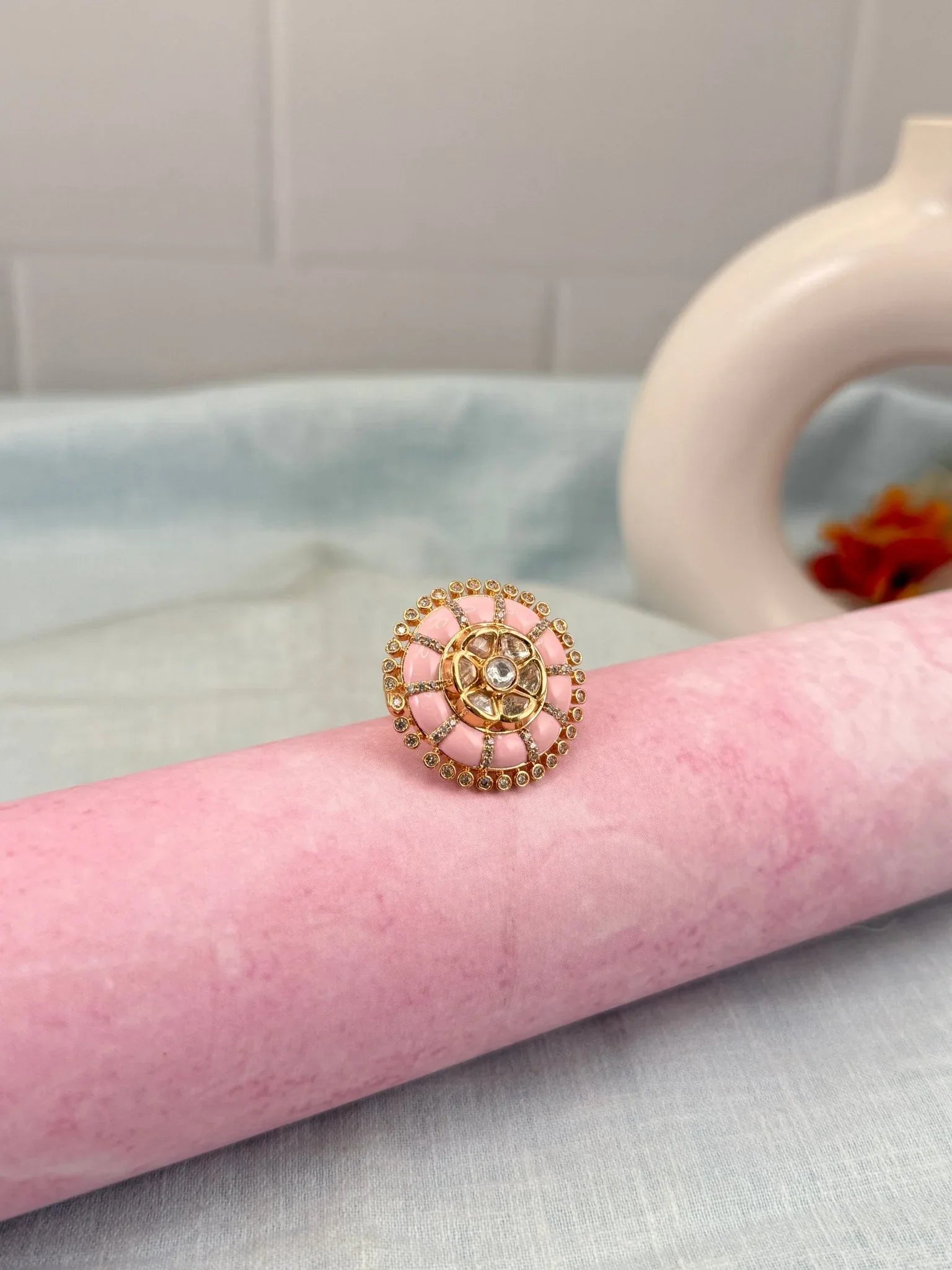 Luxurious Kundan Finger Ring 237 - Mahilas
