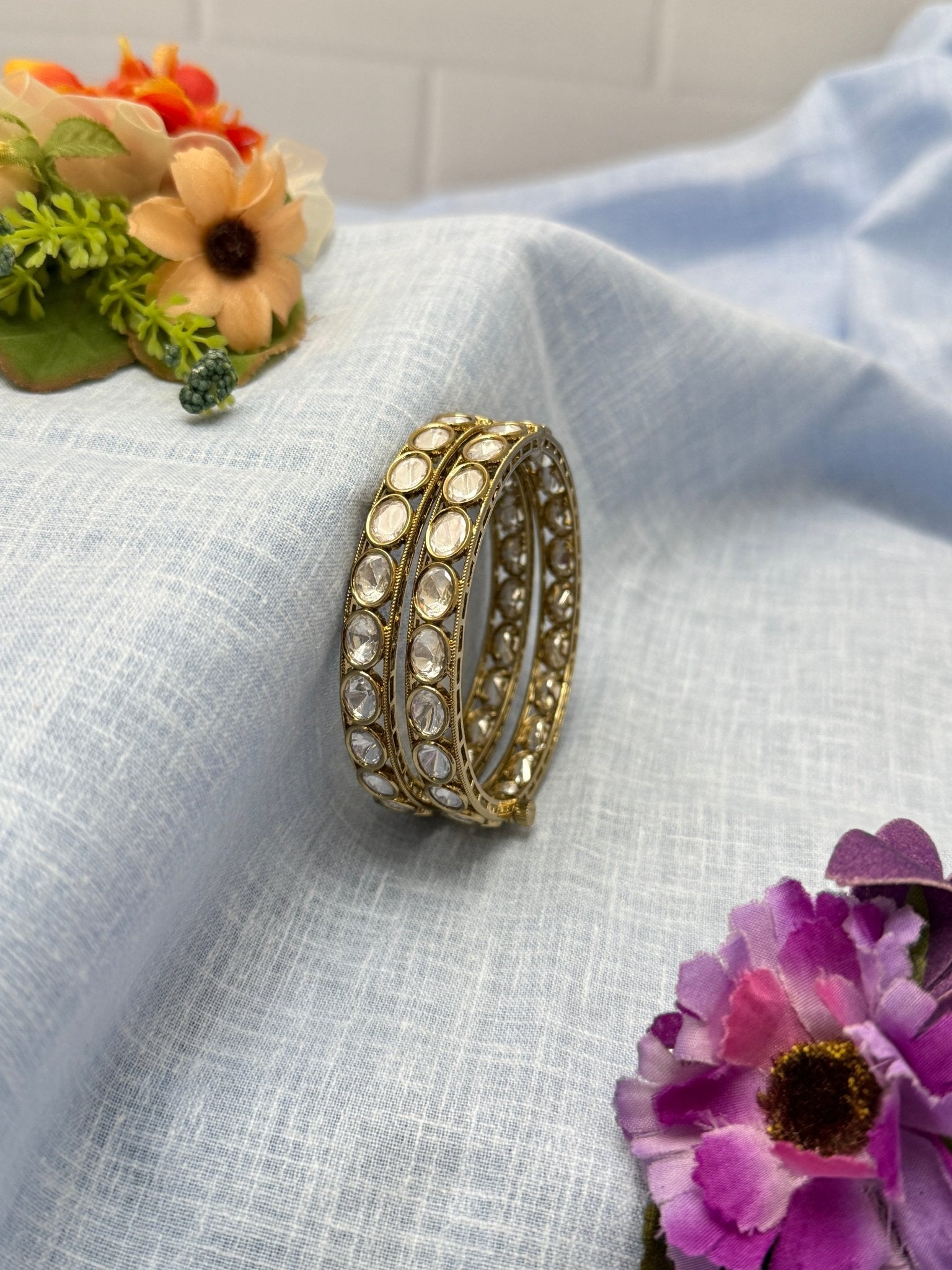 Luxurious Kundan Kada Bangle 1109 - Mahilas