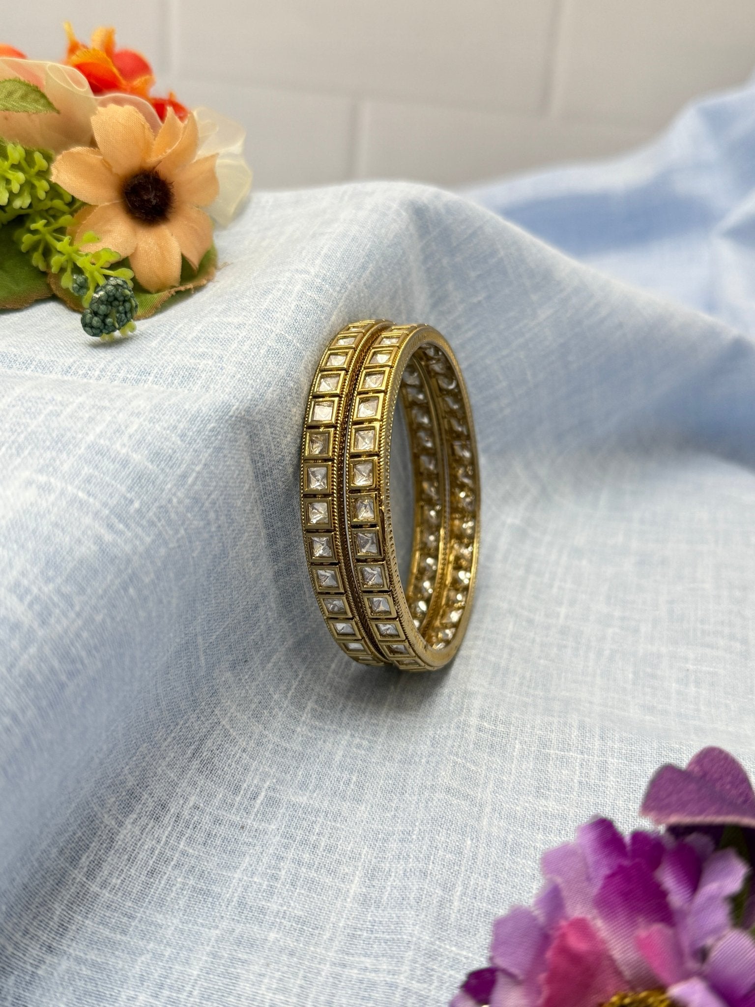 Luxurious Kundan Kada Bangle 1112 - Mahilas