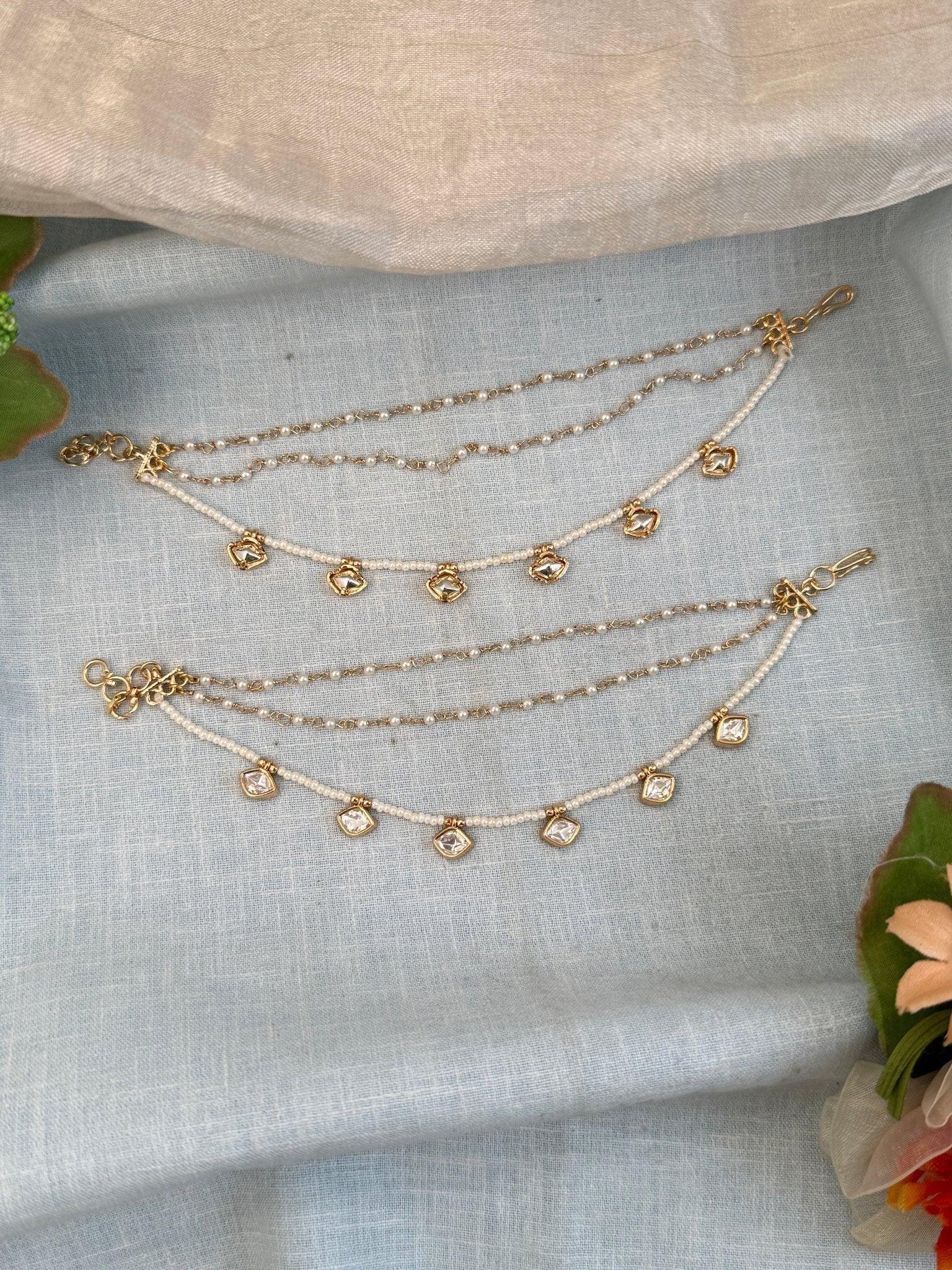 Luxurious Kundan Maatal Earchain 275 - Mahilas