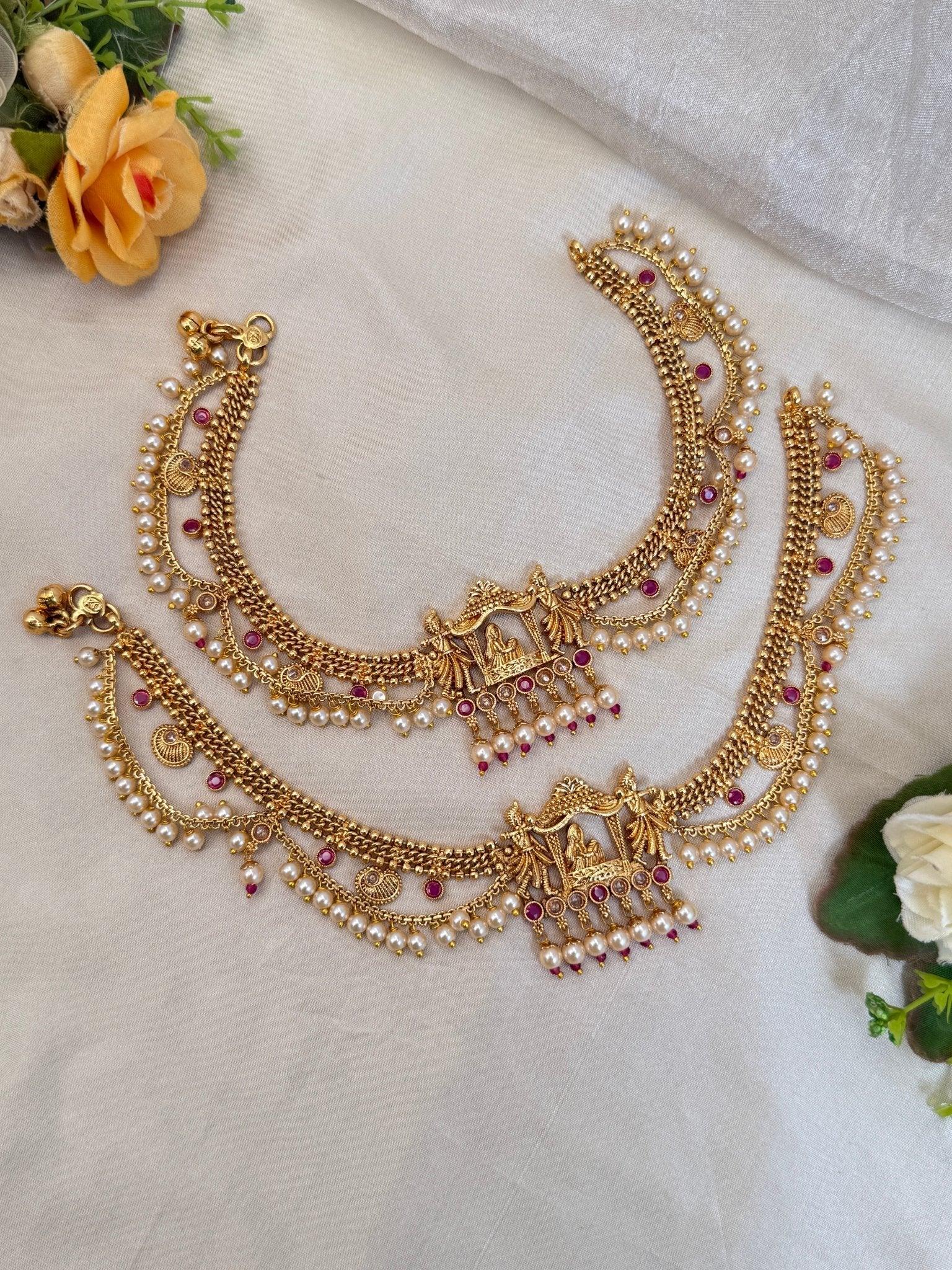 Luxurious Layer Antique Payal Anklet 0224 - Mahilas