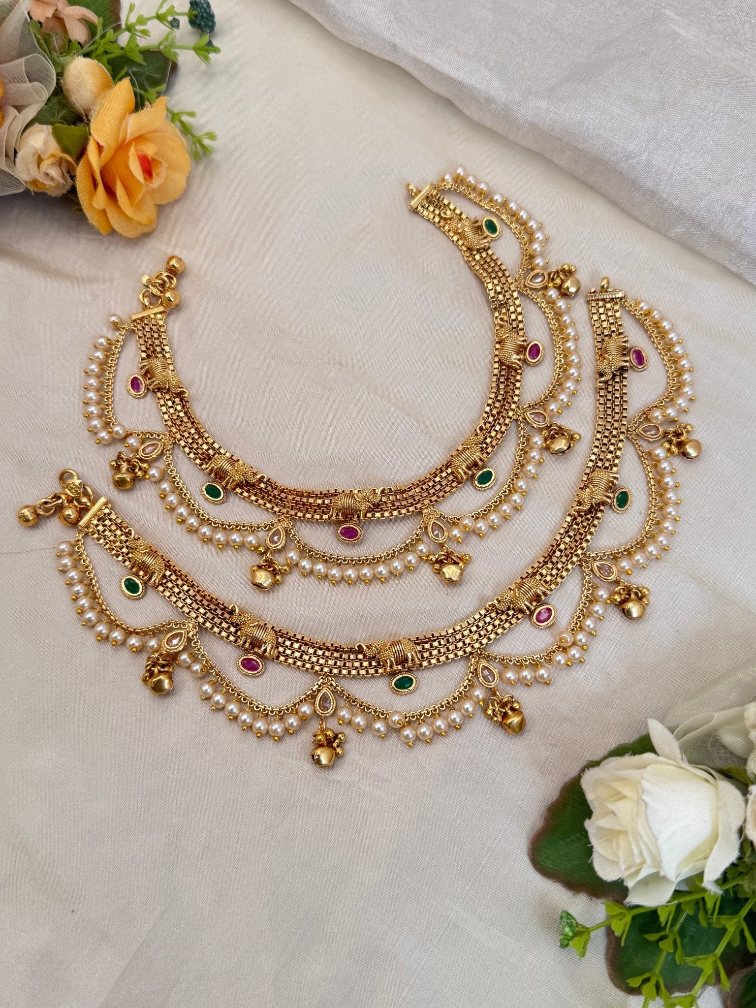 Luxurious Layer Antique Payal Anklet 0230 - Mahilas