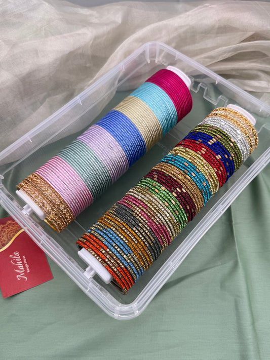Luxurious Metal Bangles With Lac Bangle Box - 076 - Mahilas